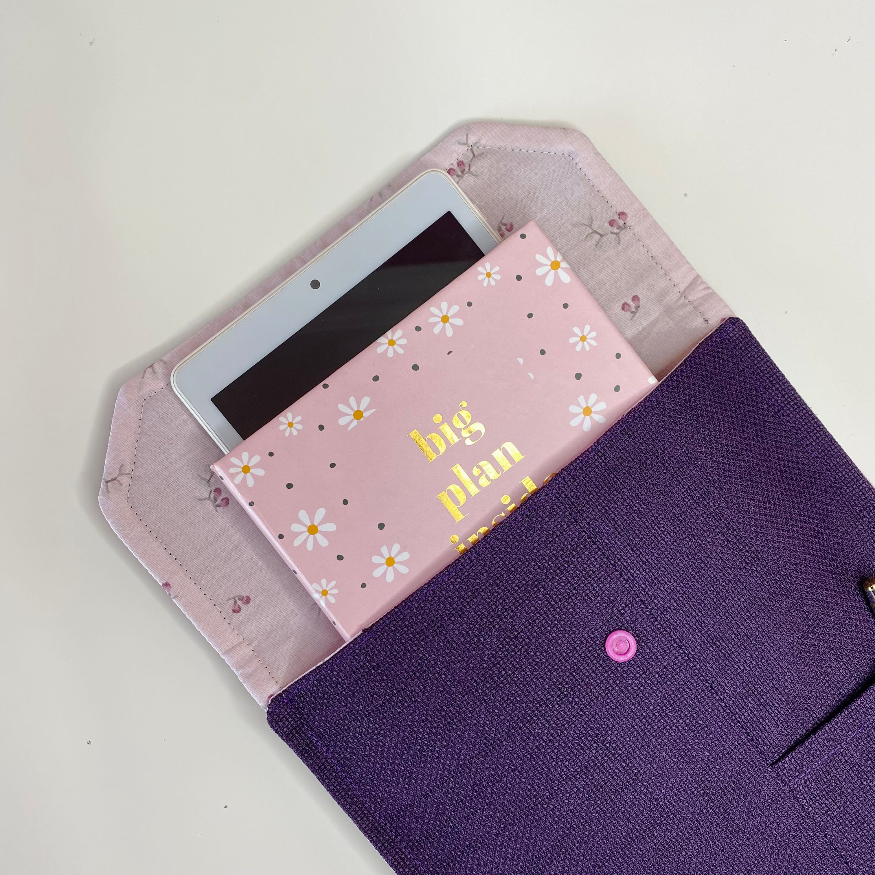 Lale Desenli Kitap Tablet Kılıfı