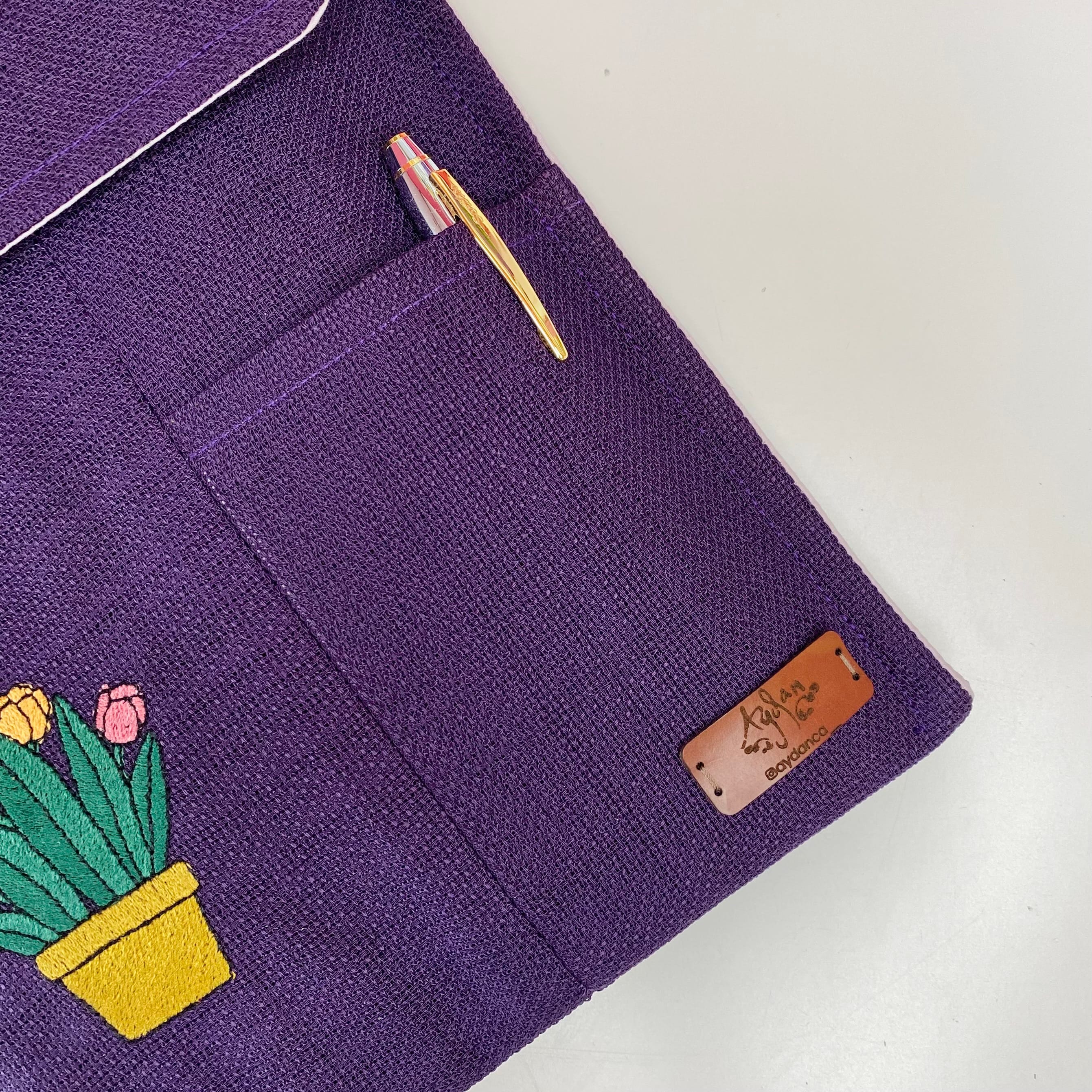 Lale Desenli Kitap Tablet Kılıfı