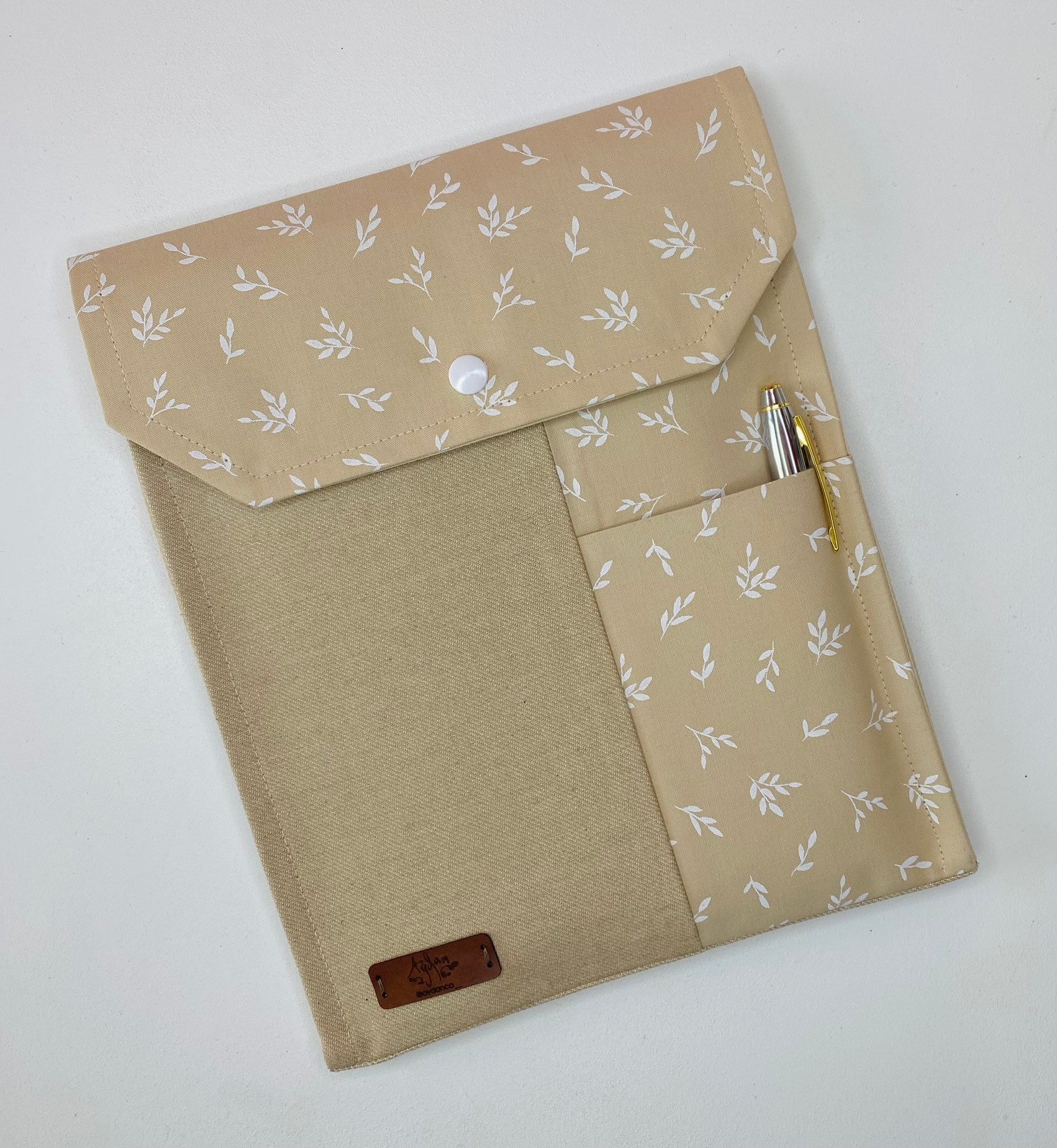 Yaprak Desenli Kitap & Tablet Kılıfı
