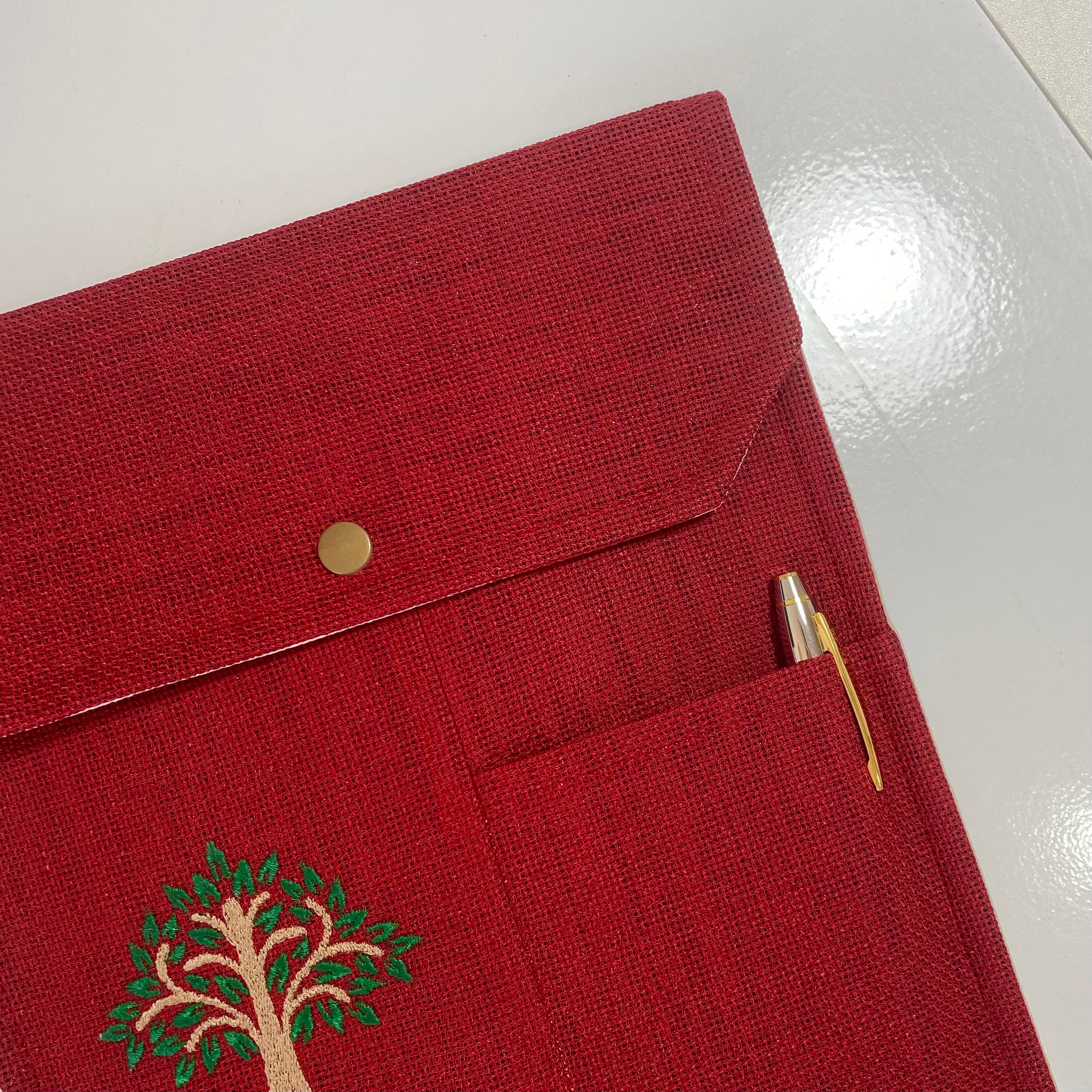 Ağaç Nakışlı Kitap-Tablet Kılıfı