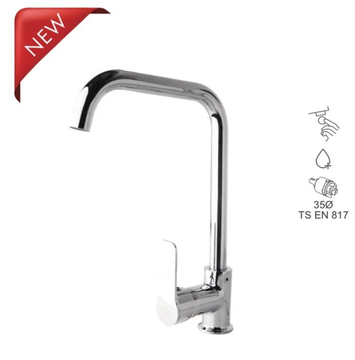 BAUWORLD gümüş kuğu eviye mutfak bataryası