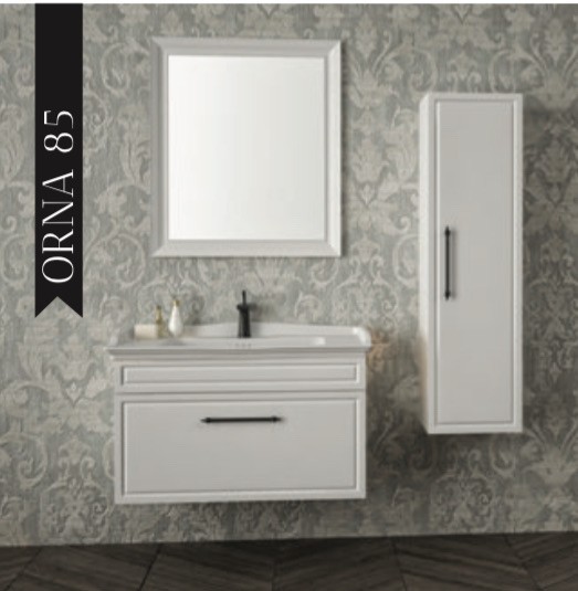 BAUWORLD Orna 85cm banyo dolabı takımı