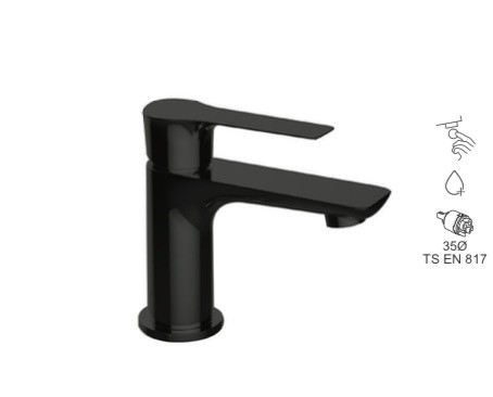 BAUWORLD mars mix black siyah lavabo bataryası