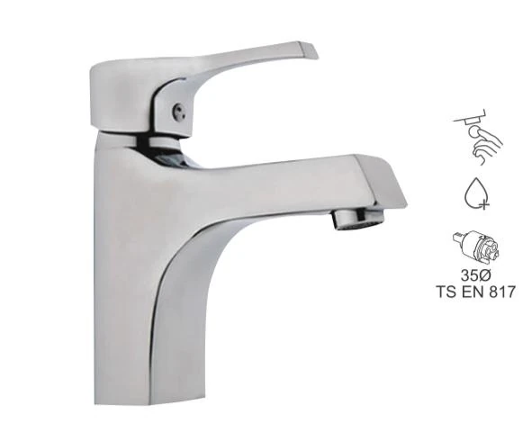 BAUWORLD gümüş lavabo bataryası