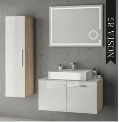 BAUWORLD Nosta 85cm banyo dolabı takımı 