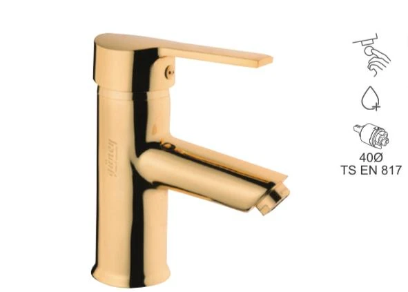 BAUWORLD gold lavabo bataryası