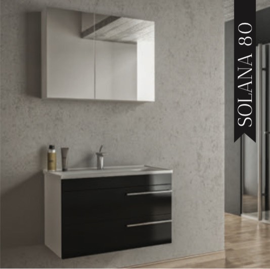 BAUWORLD Solana 80cm banyo dolabı takımı 