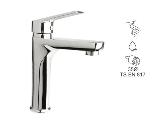  BAUWORLD polo gümüş lavabo bataryası