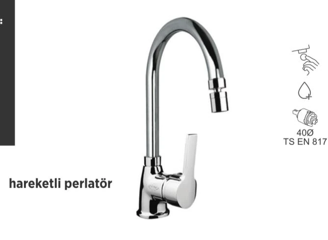 BAUWORLD hareketli perlatör gümüş mutfak kuğu eviye bataryası