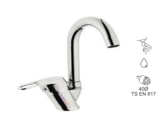 BAUWORLD vısta mıx baston borulu kuğu lavabo bataryası