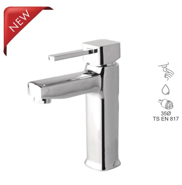 BAUWORLD jette gümüş lavabo bataryası 