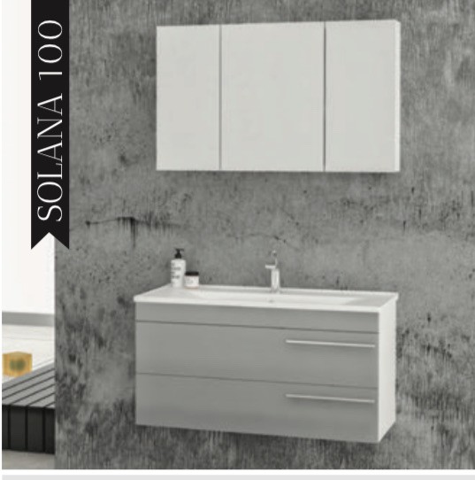 BAUWORLD Solana 100cm banyo dolabı takımı
