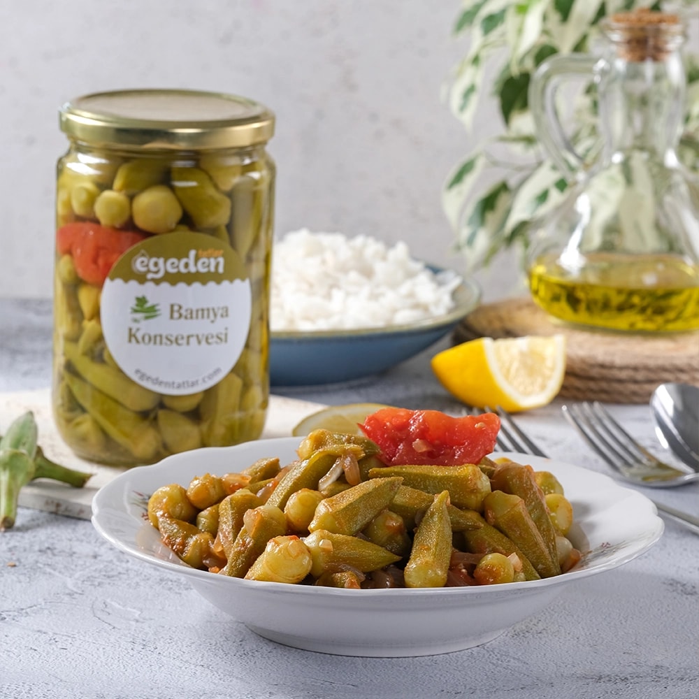 Bamya Konservesi Doğal 