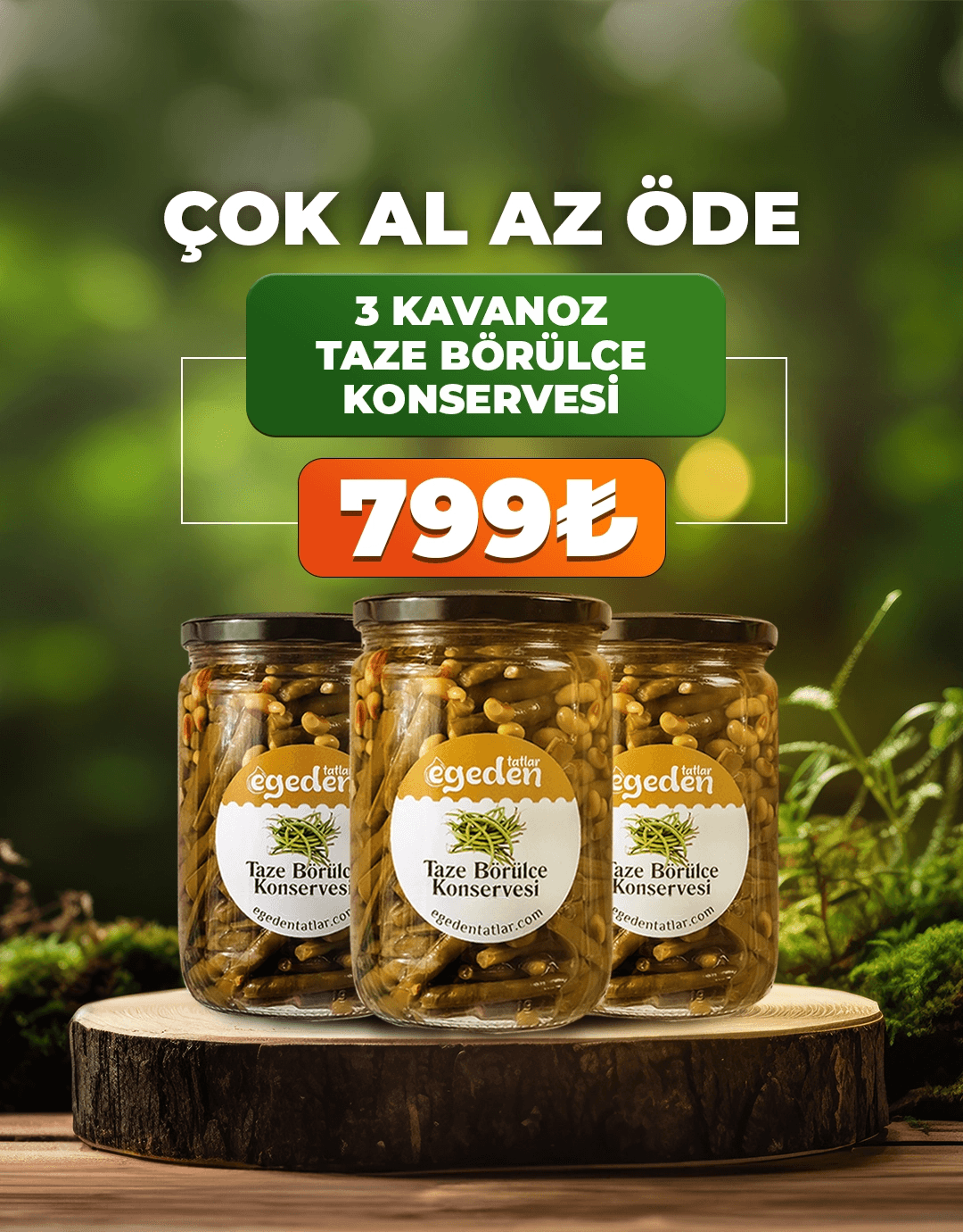 Taze Börülce Konservesi  3'lü Paket