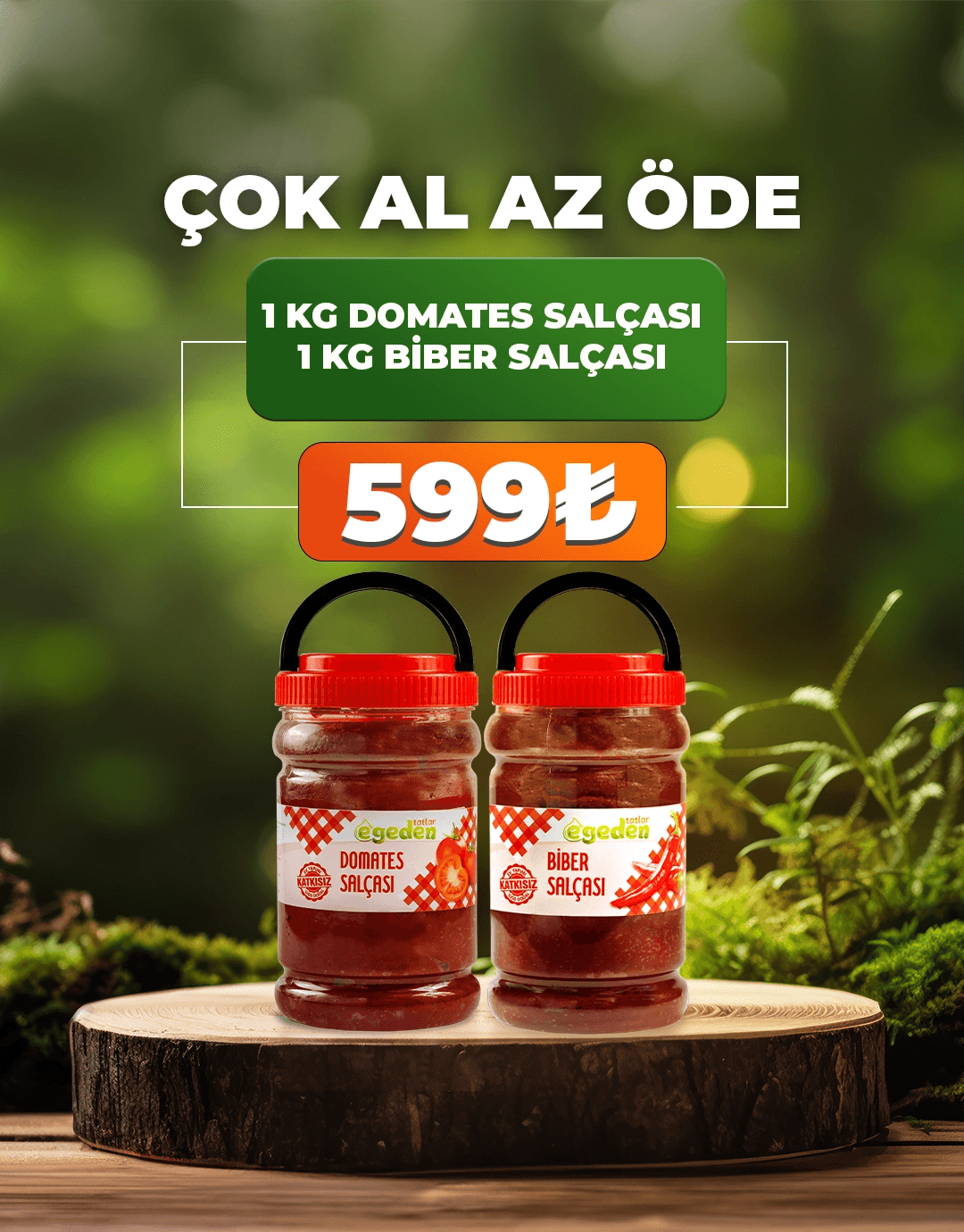 Salça Paketi (Domates ve Biber Salçası) 2 Kg