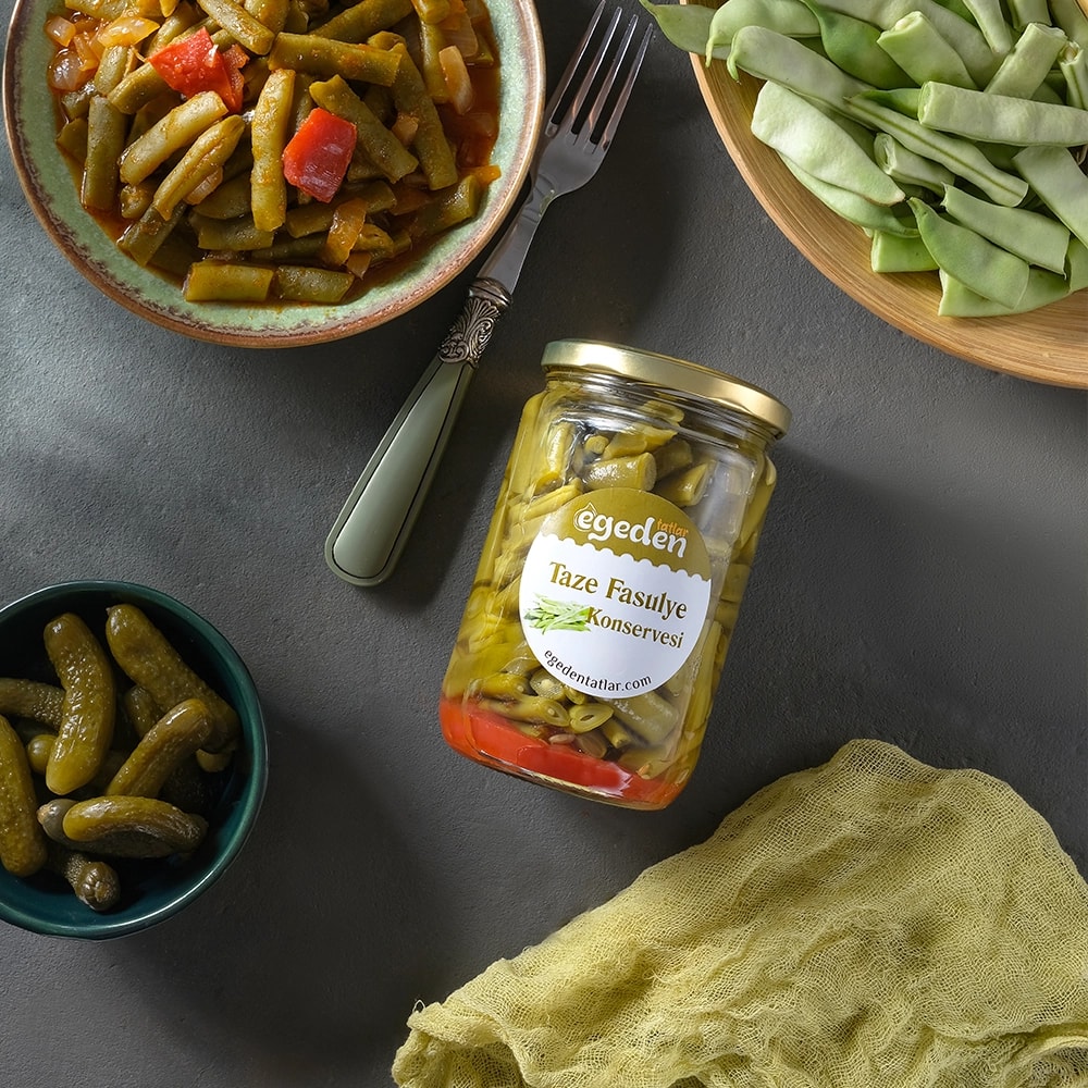 Doğal Taze Fasulye Konservesi 
