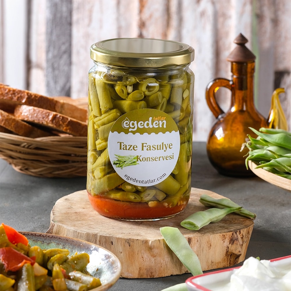 Doğal Taze Fasulye Konservesi 