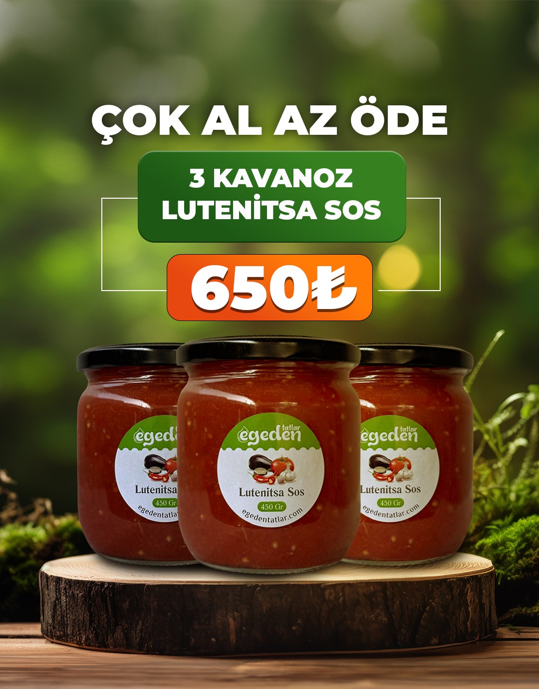  Lutenitsa Sos 425 gr. 3'lü Paket