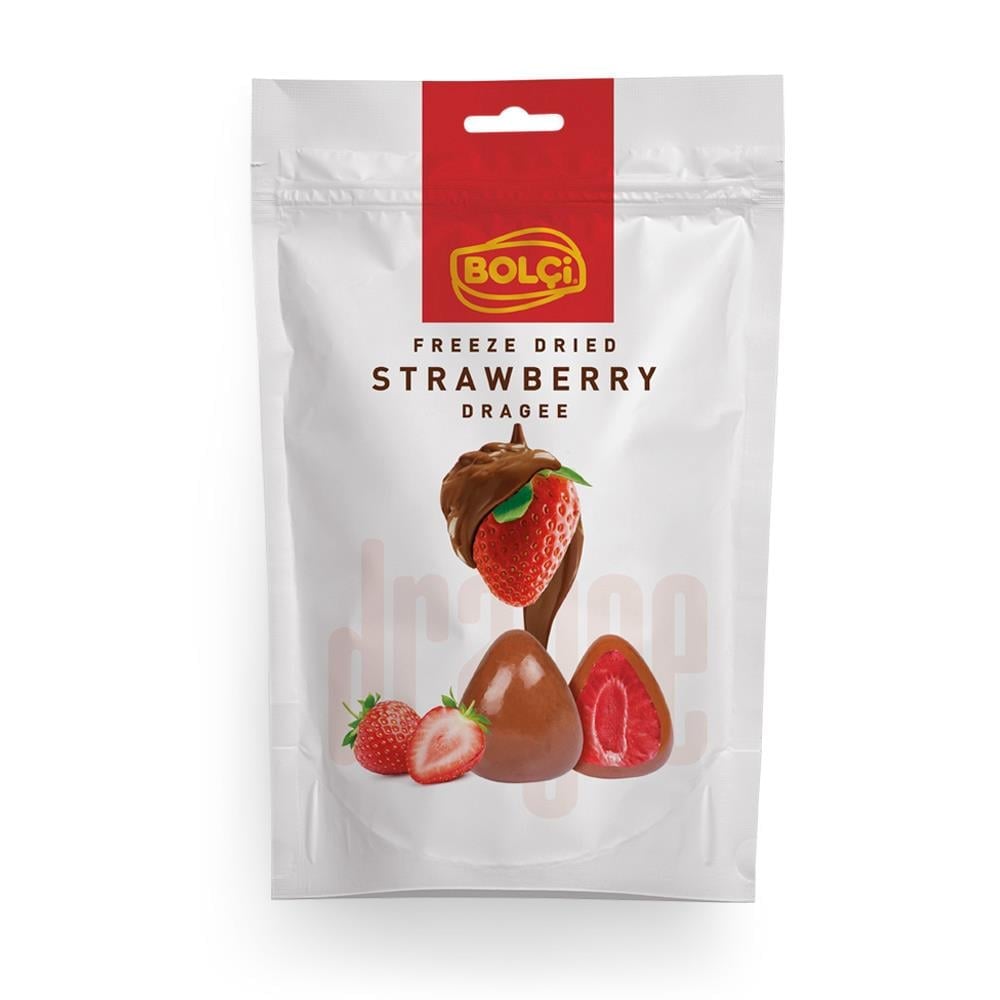 Sütlü Çikolatalı Çilek Draje 80 gr