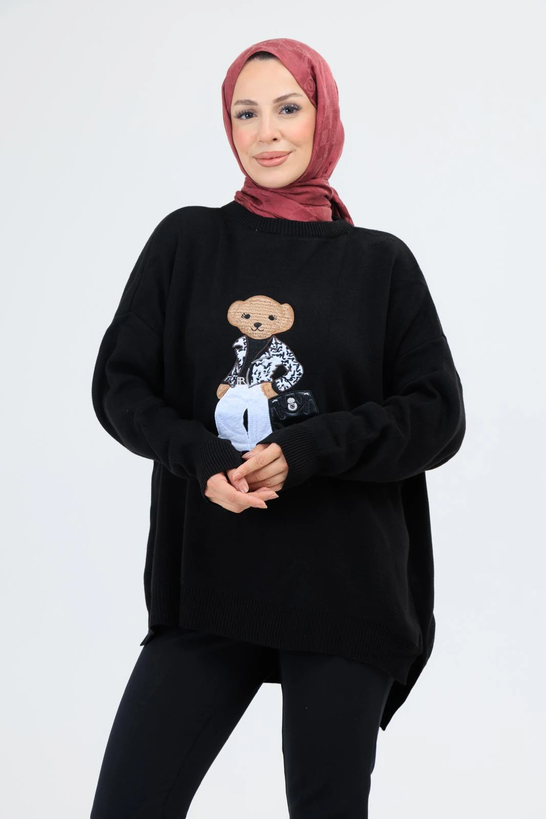 AYICIK NAKIŞLI TRİKO KAZAK