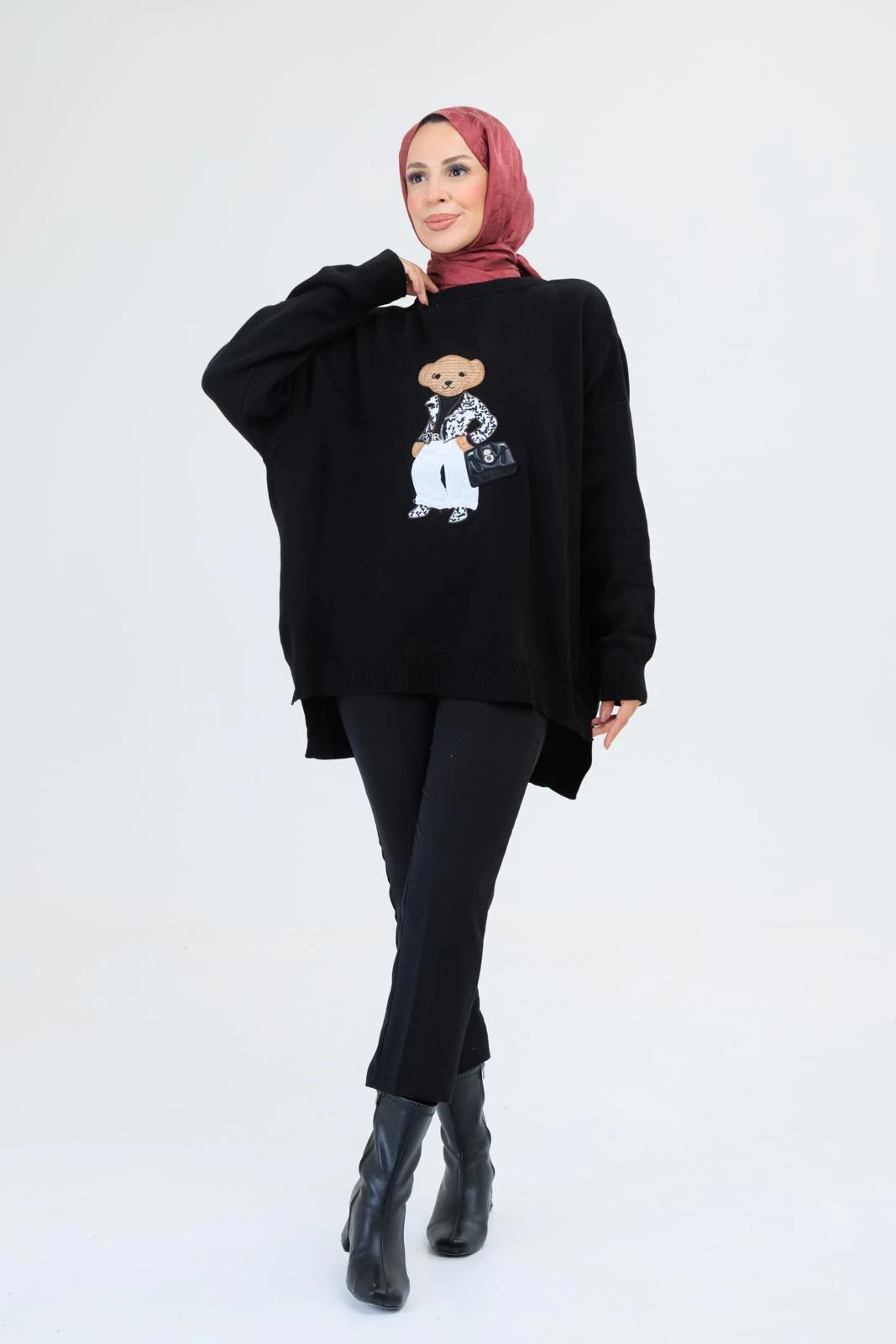 AYICIK NAKIŞLI TRİKO KAZAK