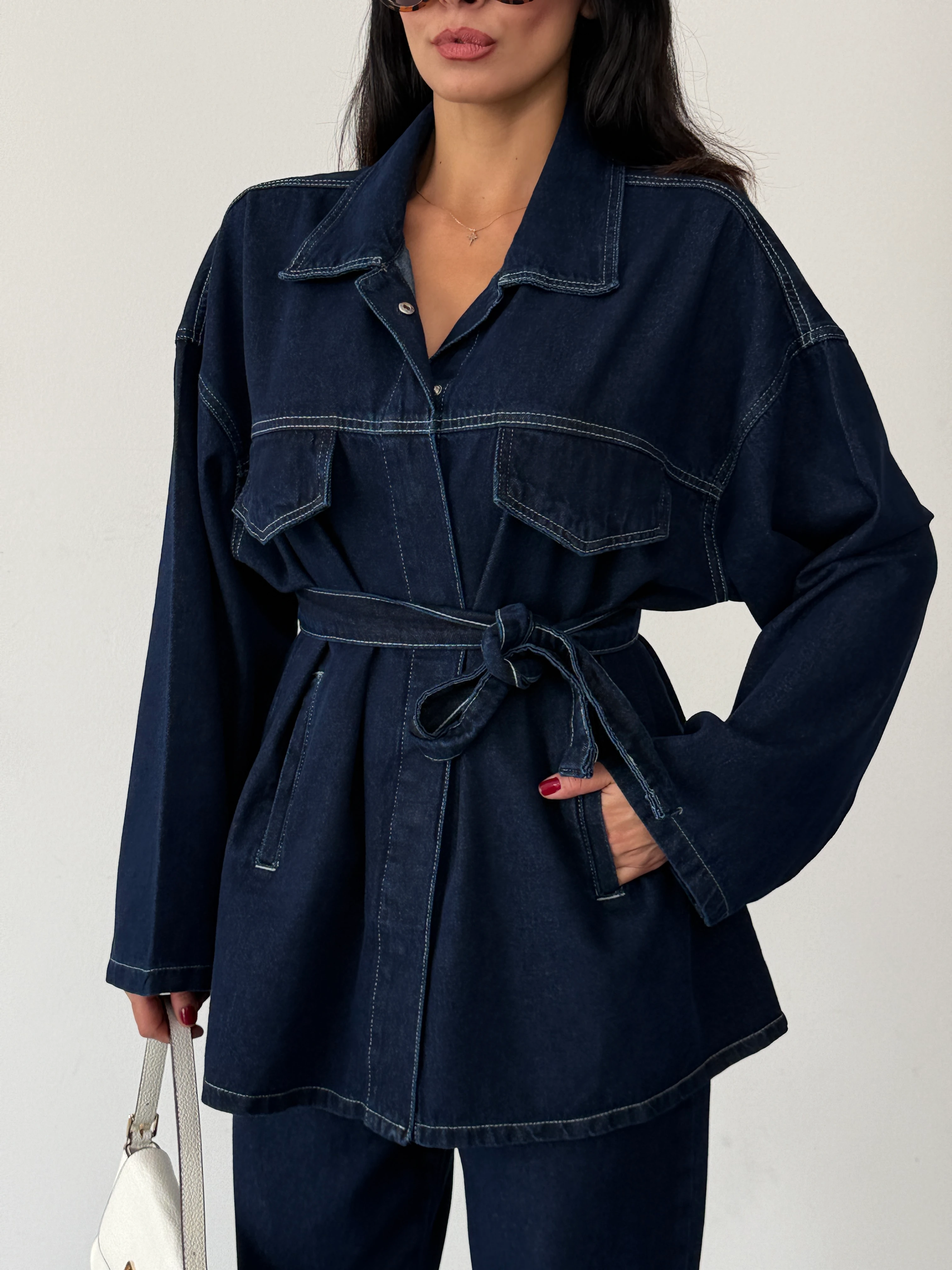 LACİVERT KOT  PANTOLON TAKIM