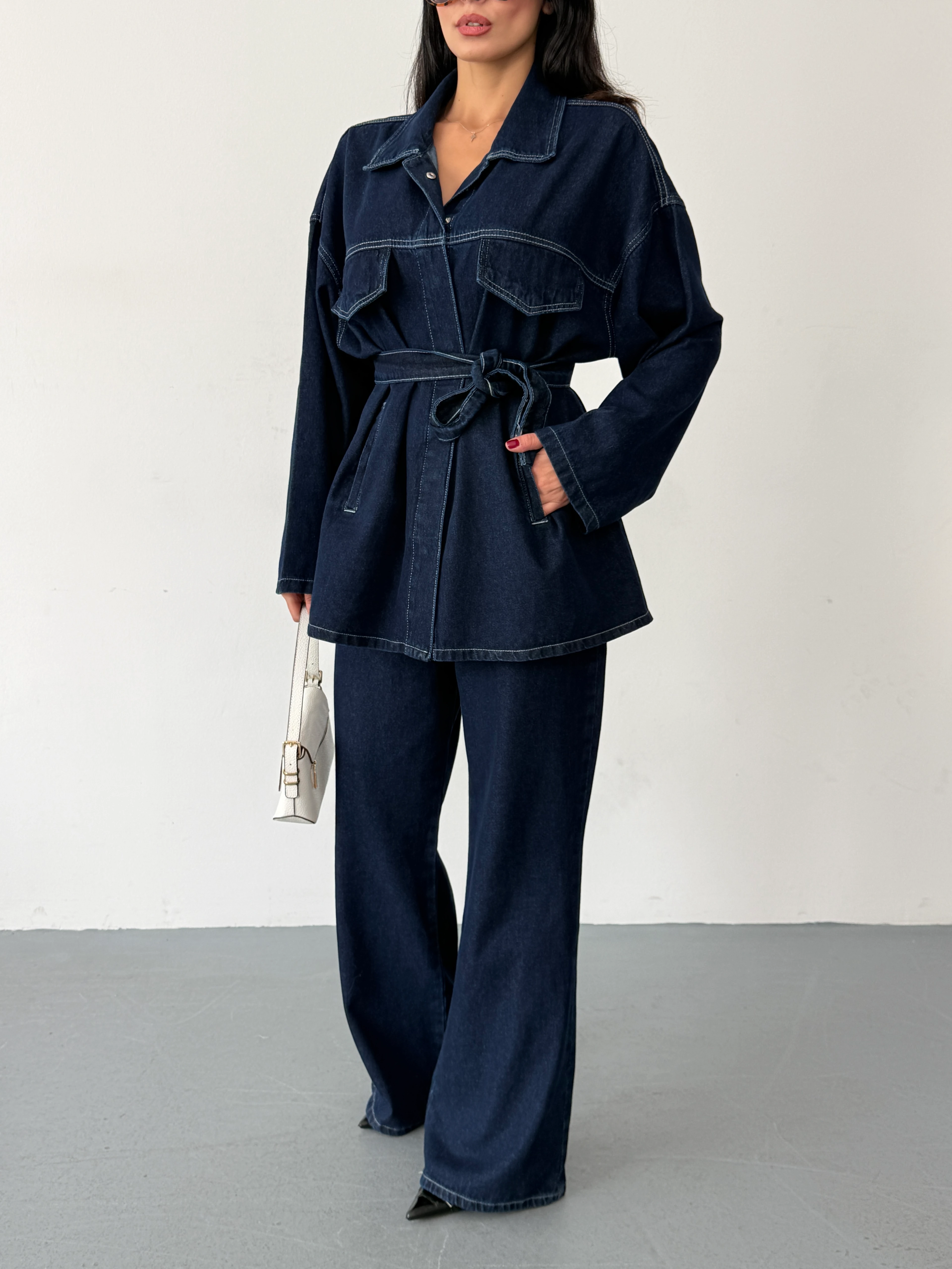 LACİVERT KOT  PANTOLON TAKIM