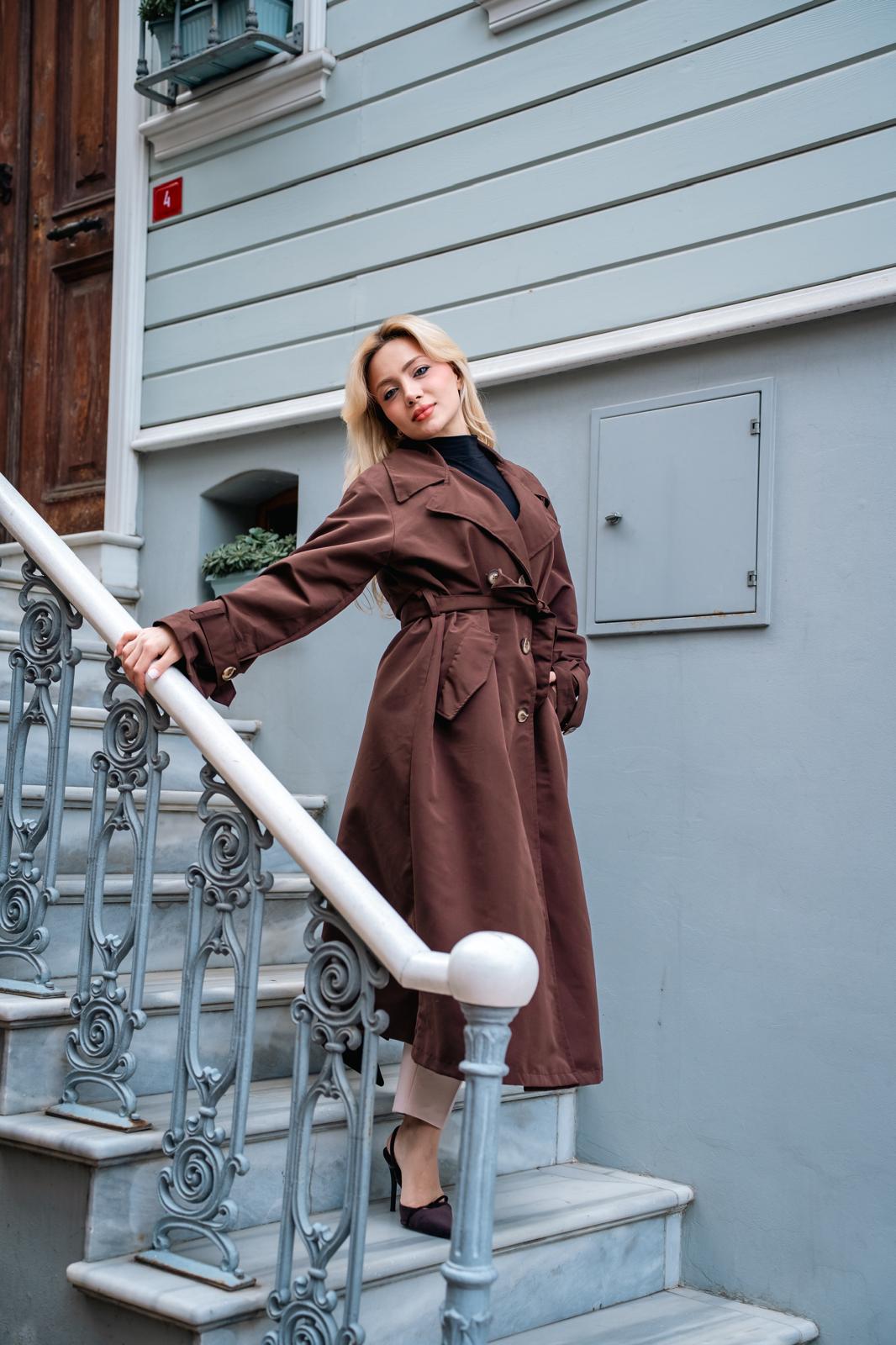 PREMİUM DÜĞME DETAY TRENÇKOT