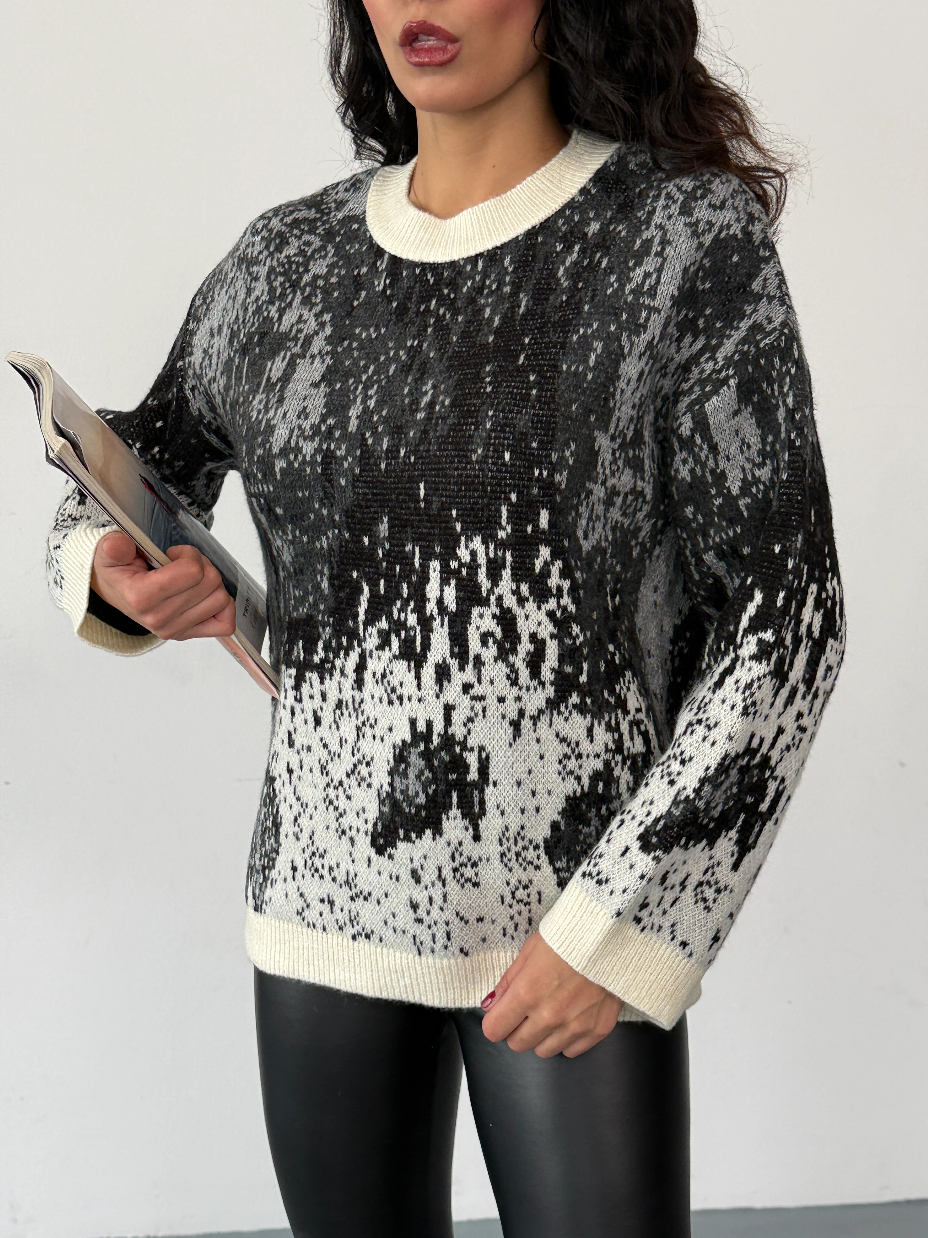 DESENLİ TRİKO KAZAK