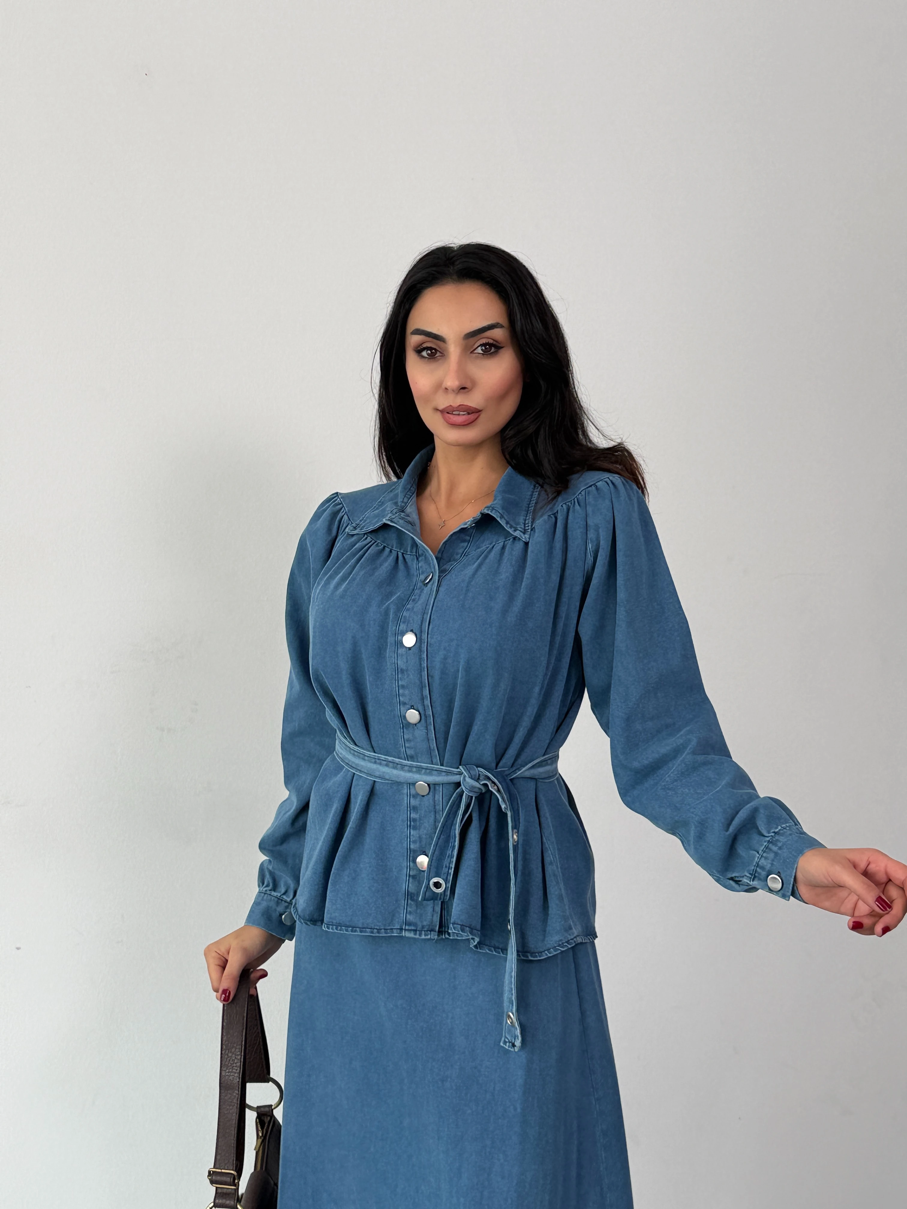 MAVİ ETEKLİ KOT TAKIM