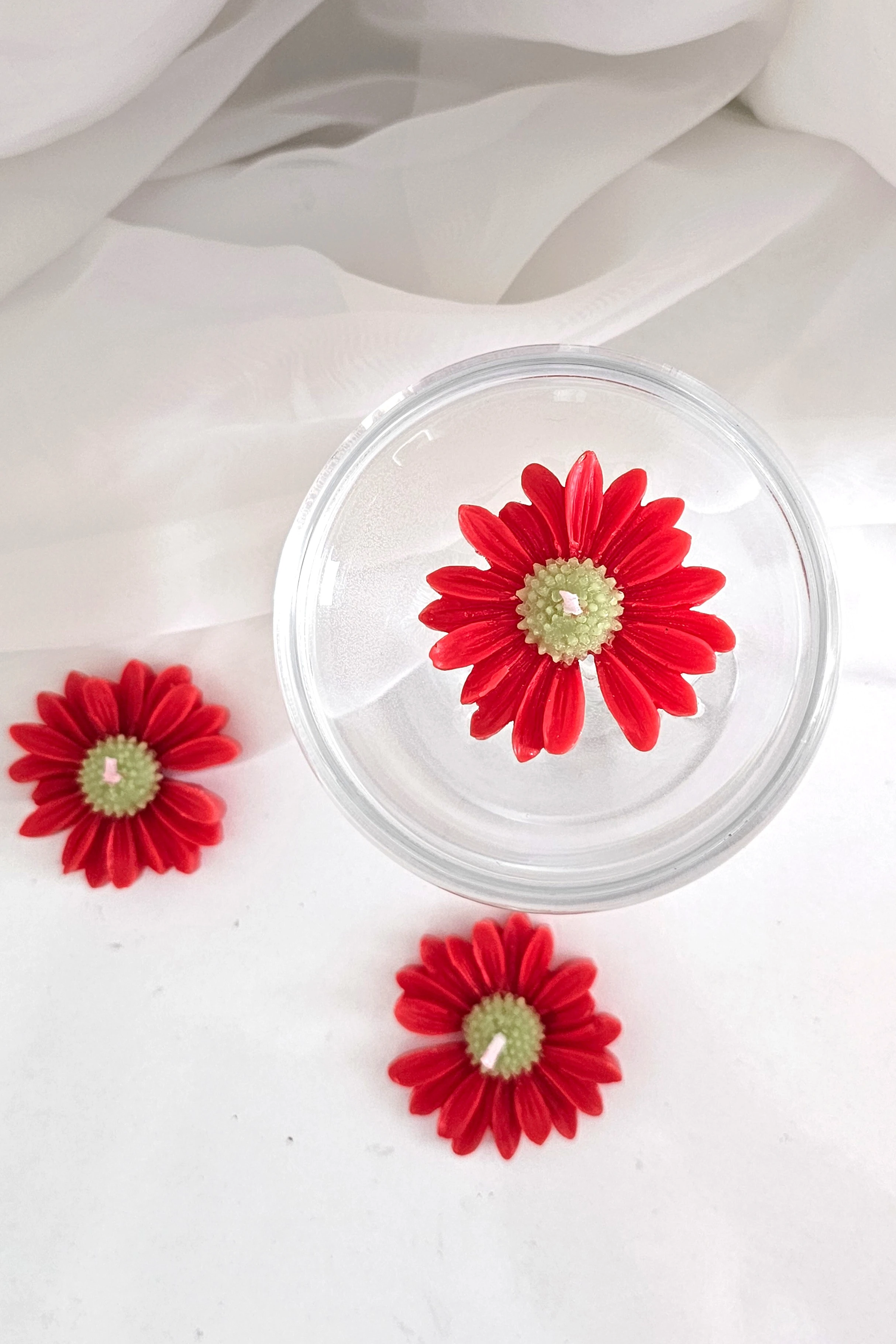 Suda yüzen paptyalar (tealight) - kırmızı