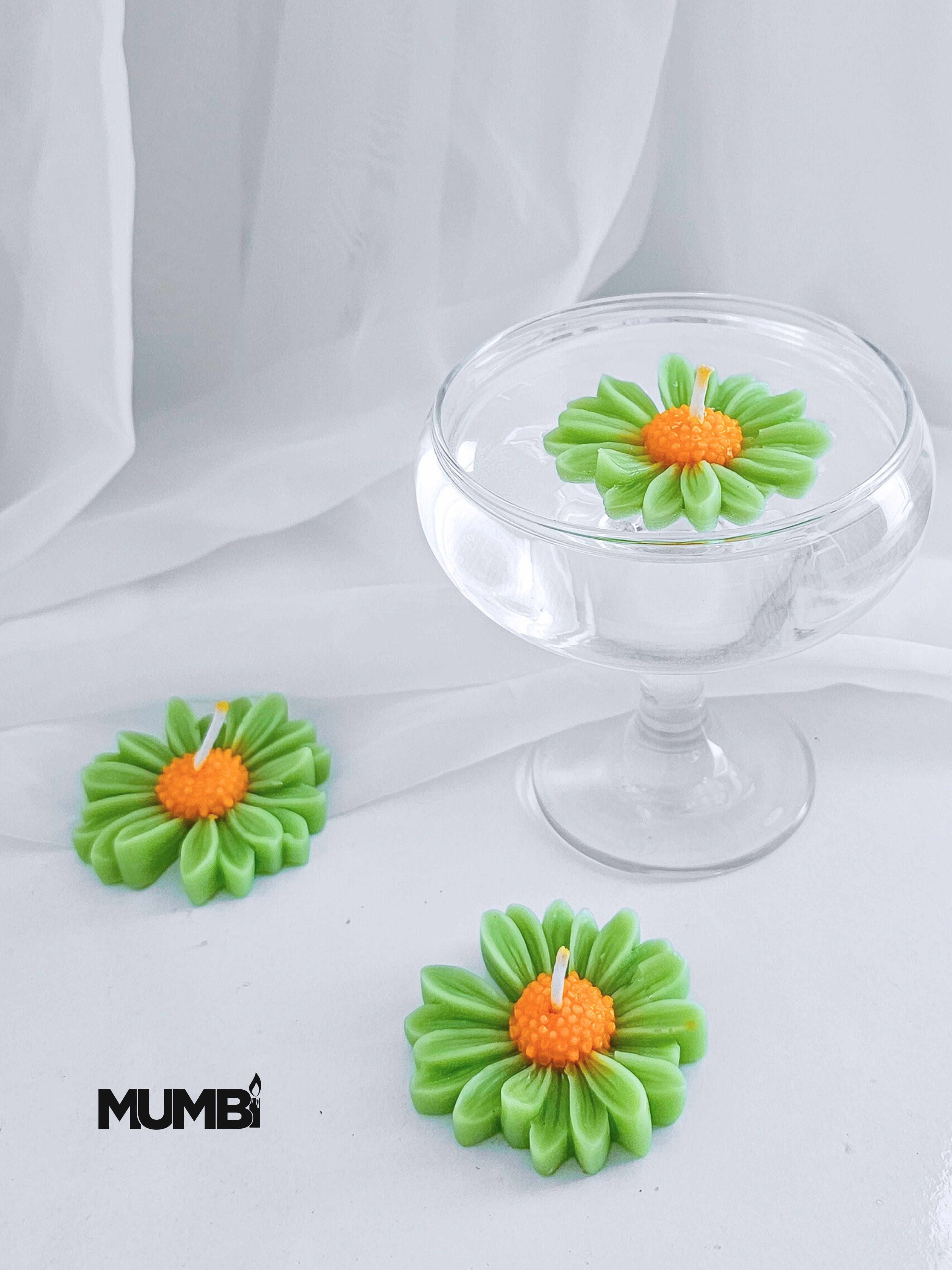 Suda yüzen paptyalar (tealight) - yeşil