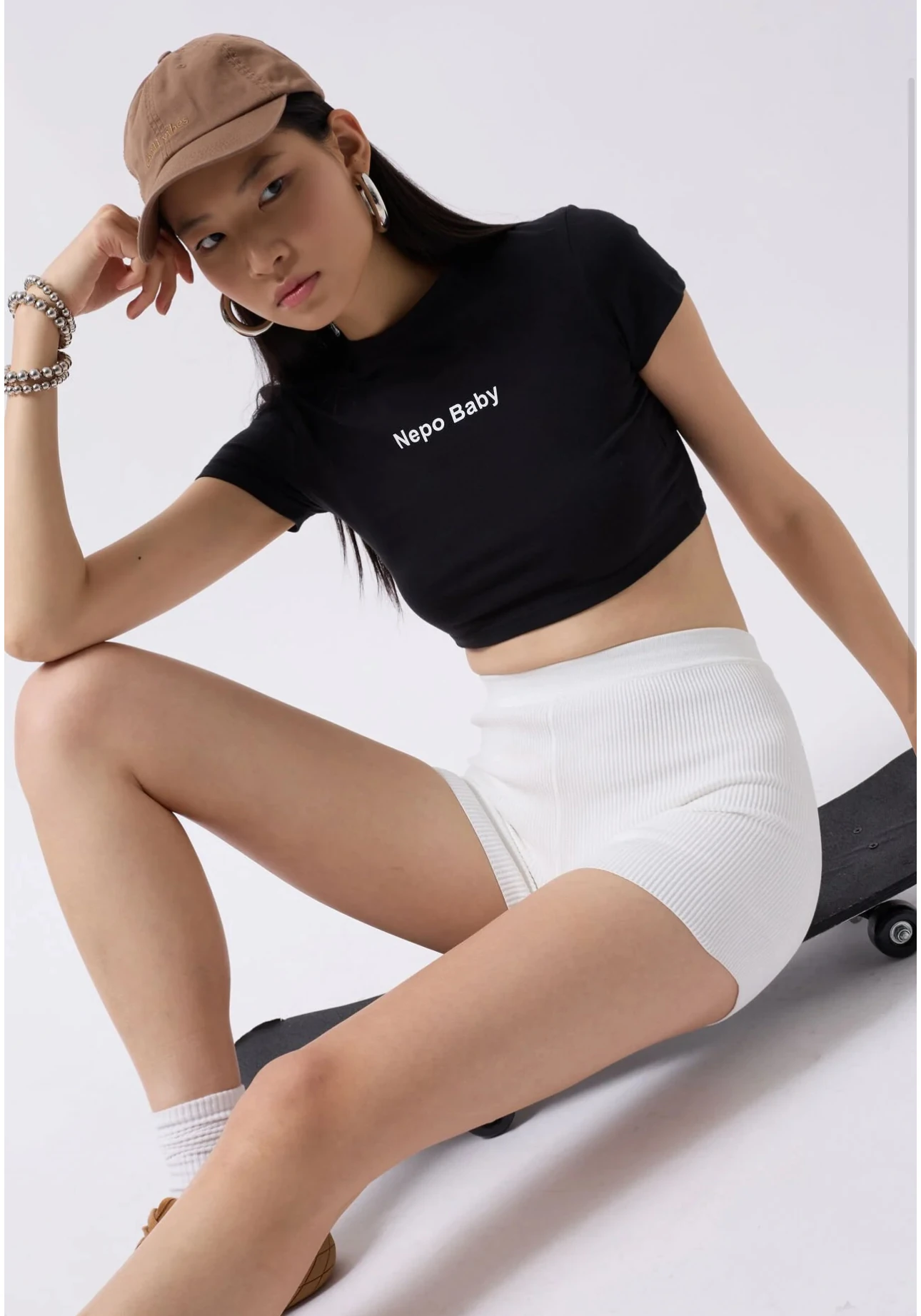  Bisikletçi Şort - Beyaz