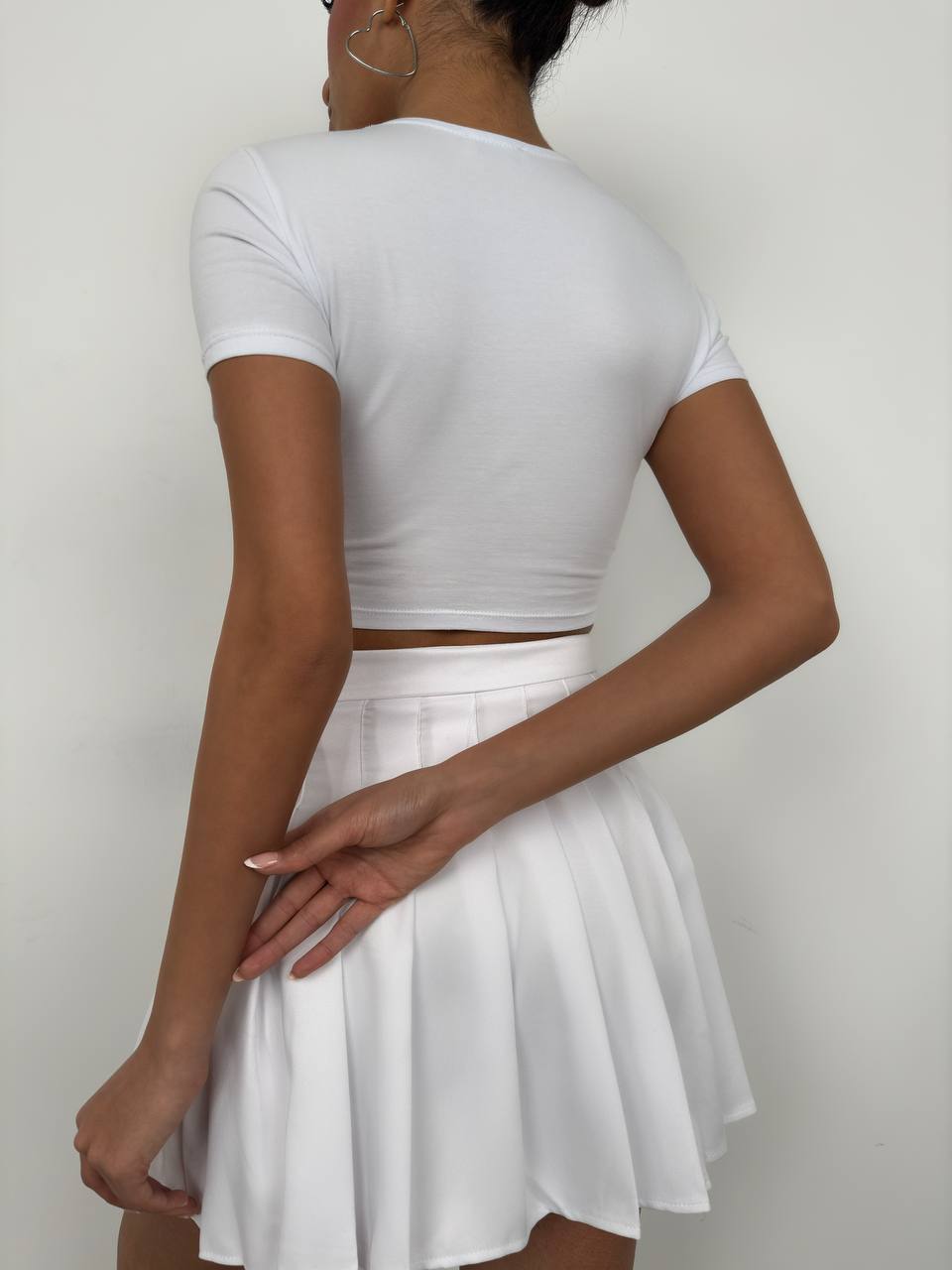 Büzgü Detay Crop Bluz