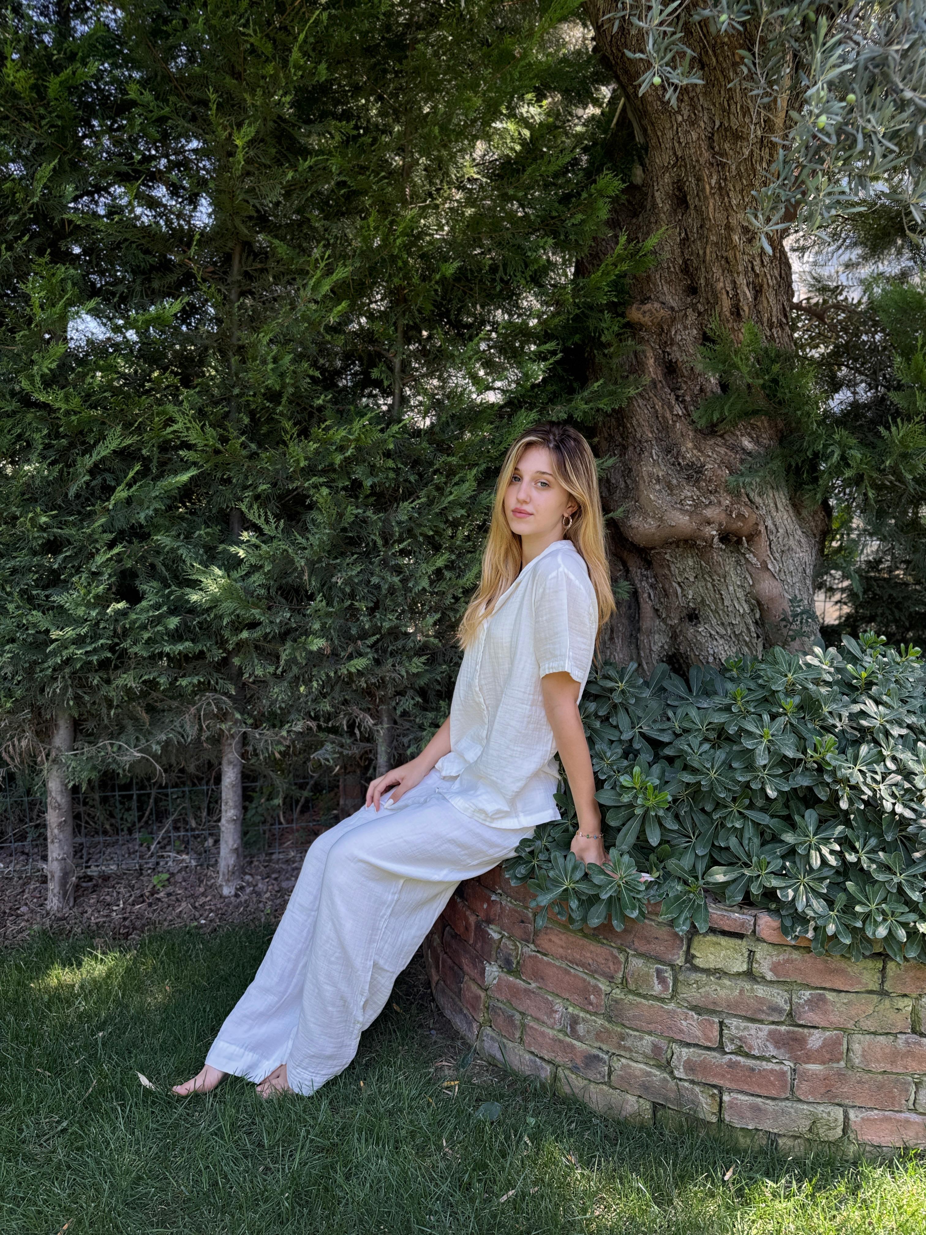 Collection Epurée Kadın Kısa Kollu Gömlek - Beyaz