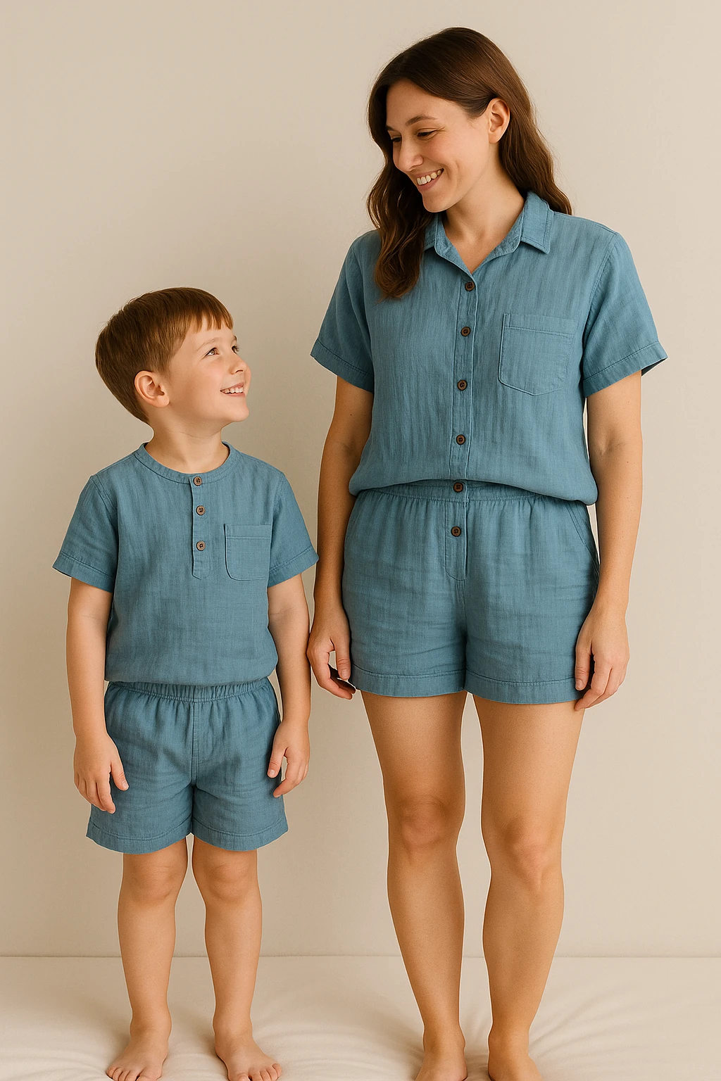 Océan Çocuk Şort Takım - Mavi