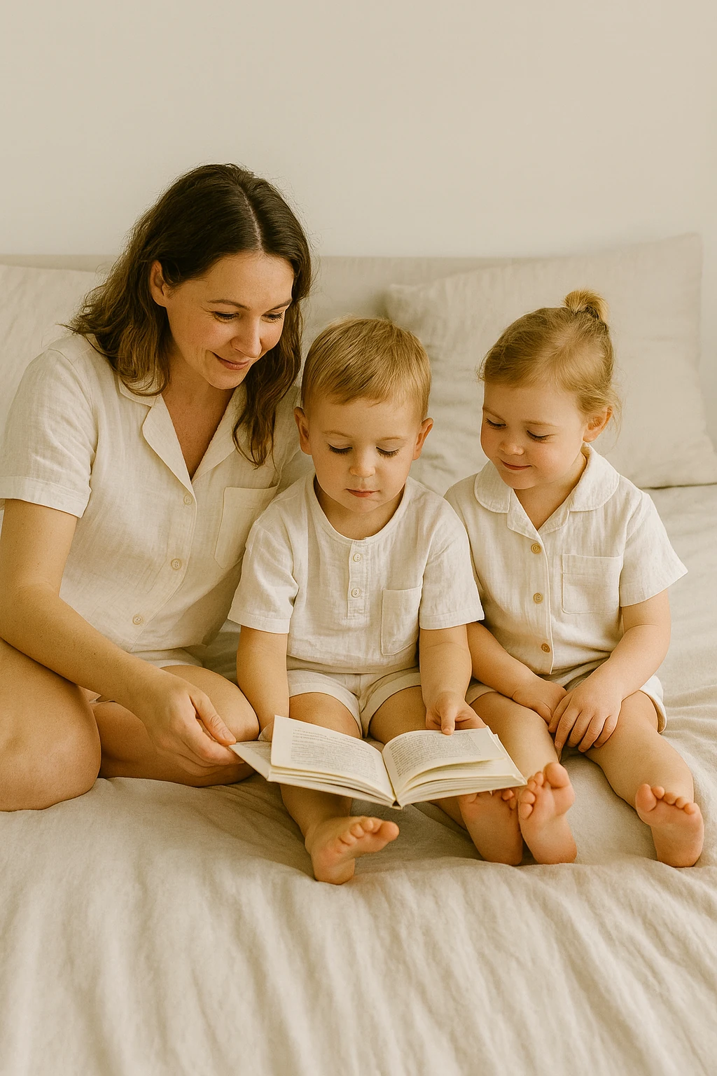 Océan Çocuk Şort Takım - Beyaz