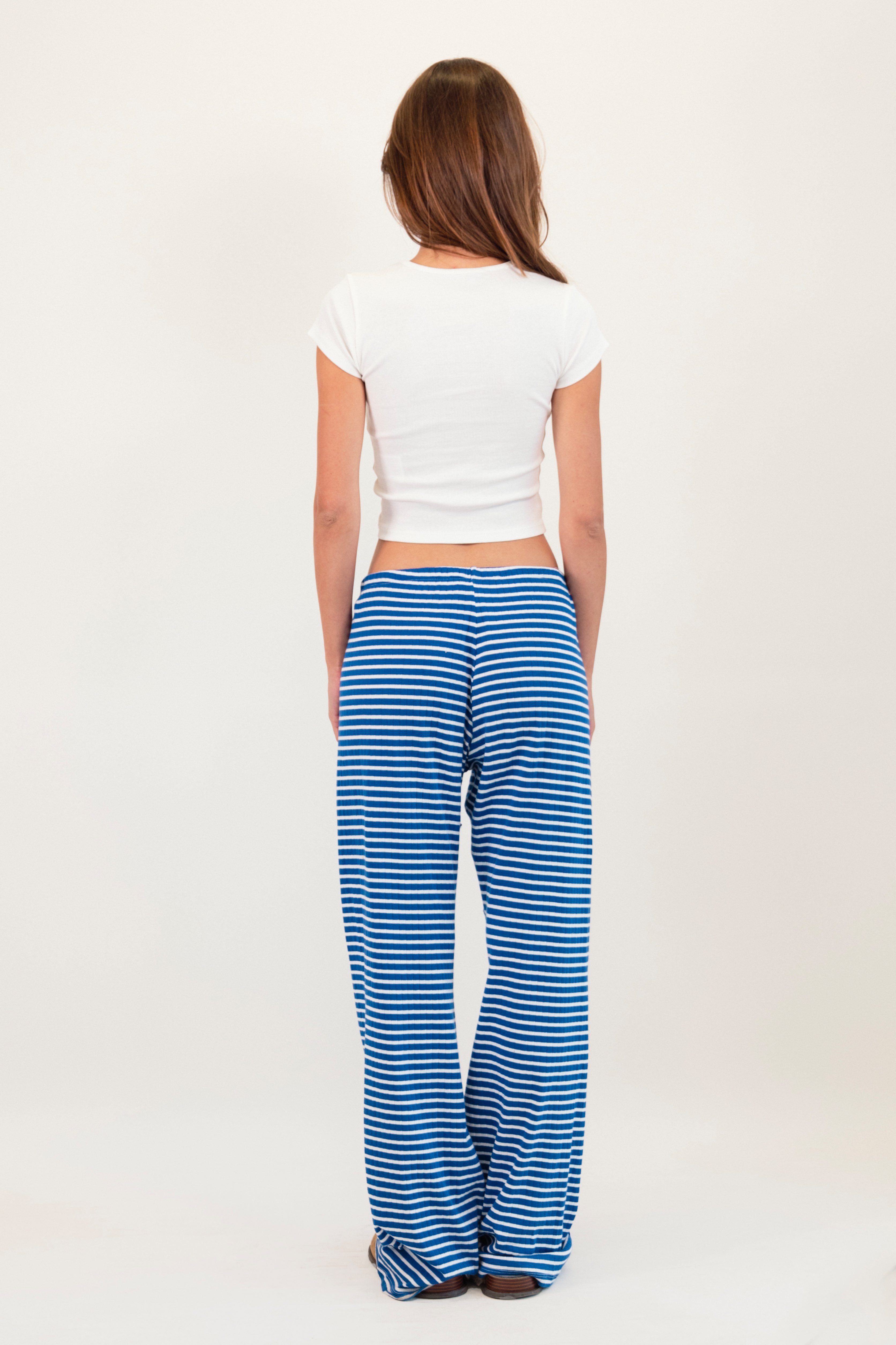 STRIPED KNIT PANTS