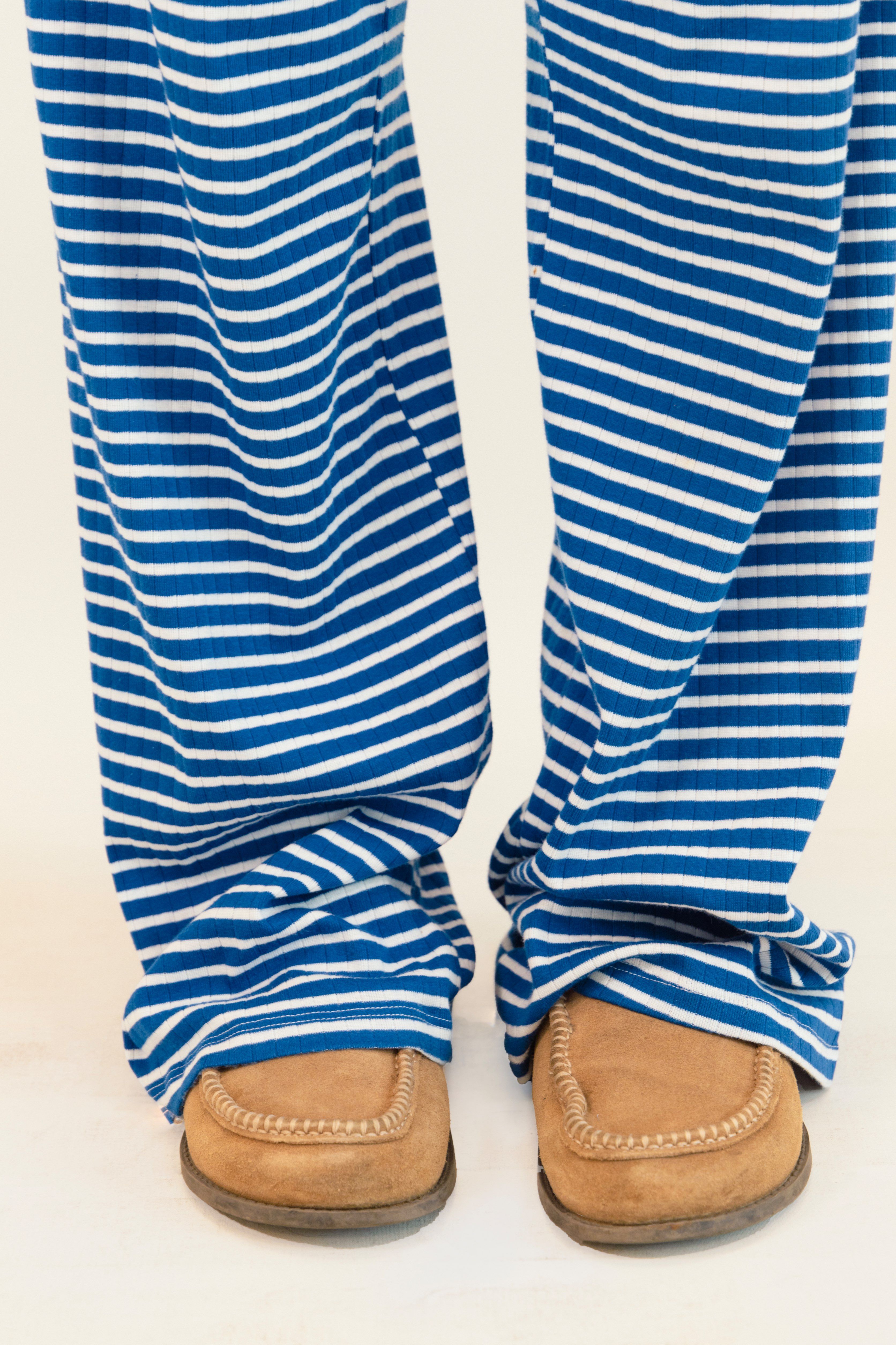 STRIPED KNIT PANTS