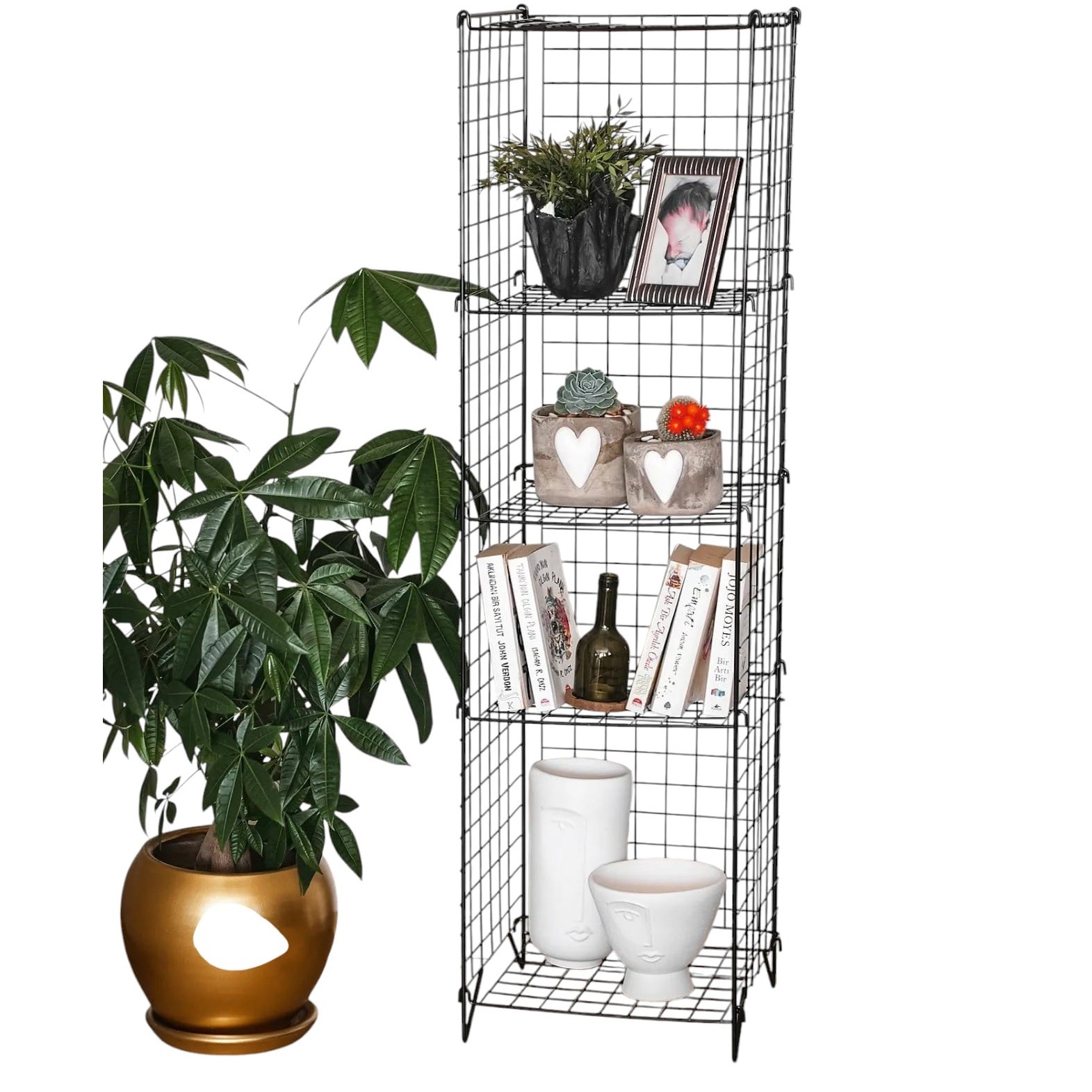 PT528 5 SHELF WİRE BOOKCASE