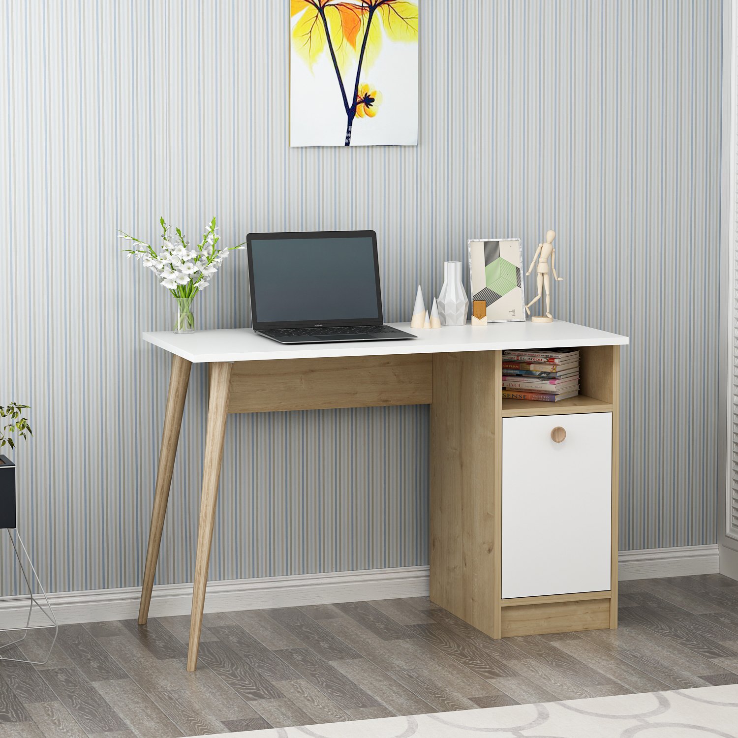 CANNAS Compact Desk with Storage – Ideal for Home Office or Study