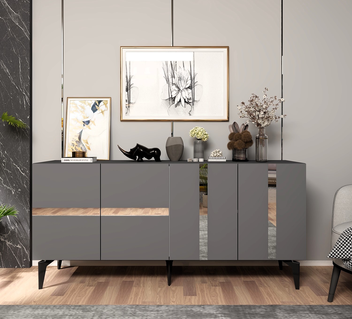 Silver-Anthracite