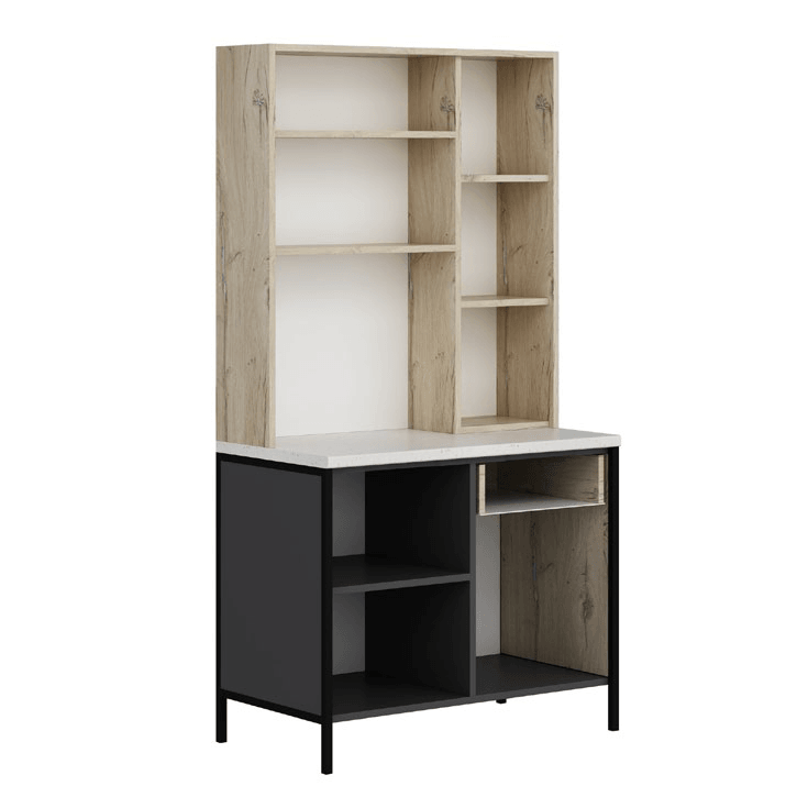 ANDY Coffee Station Cabinet |  Compact Kitchen Unit with Shelves