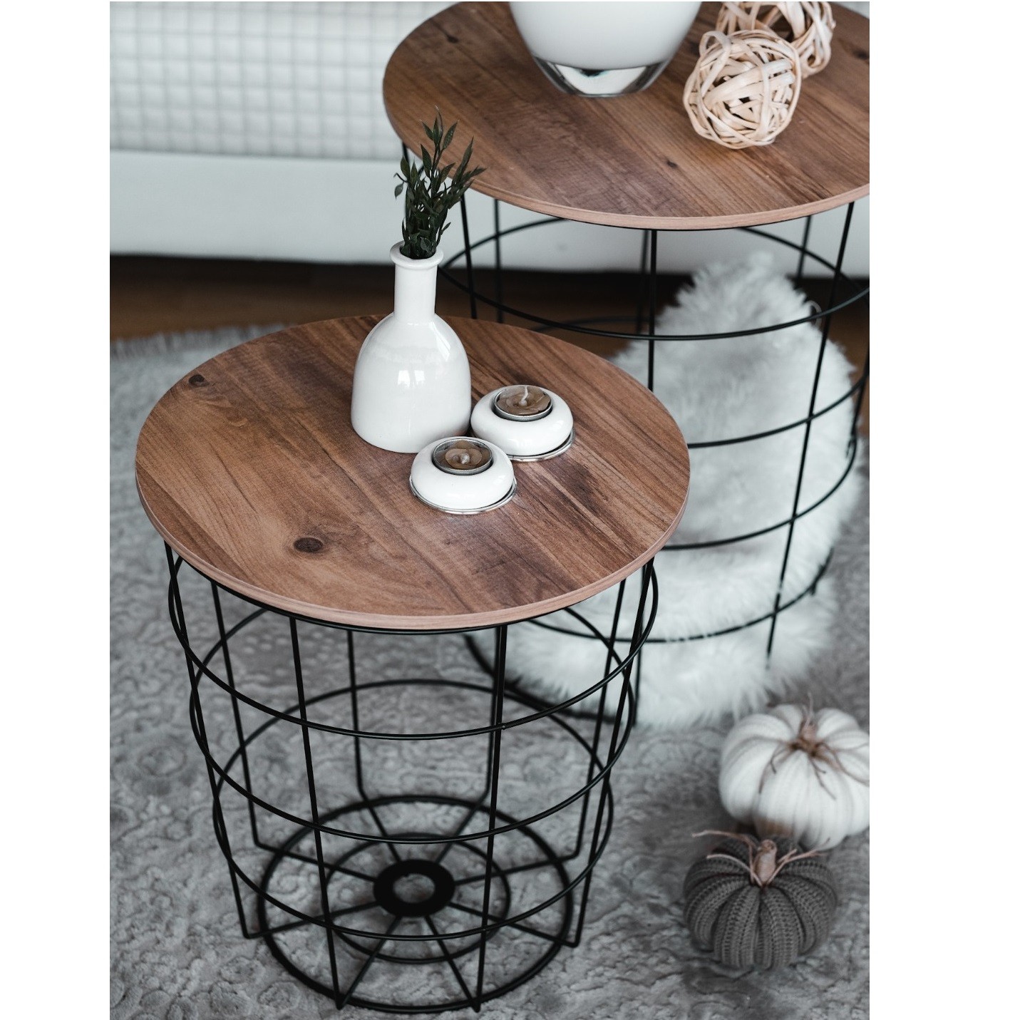 PT530 COFFEE TABLES WİTH 2 BASKETS