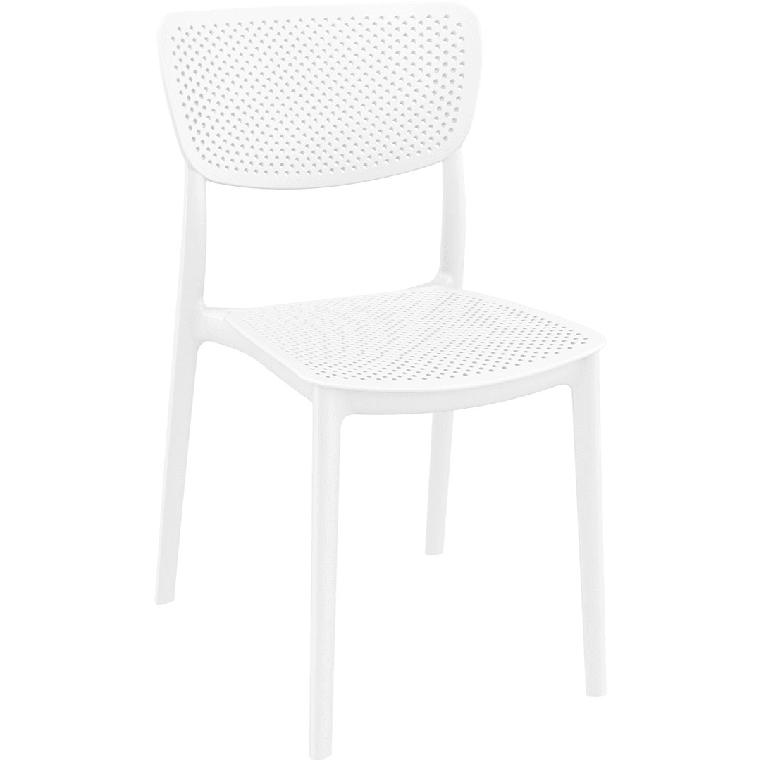 LUSY Modern Perforated Plastic Chair | Indoor & Outdoor Use