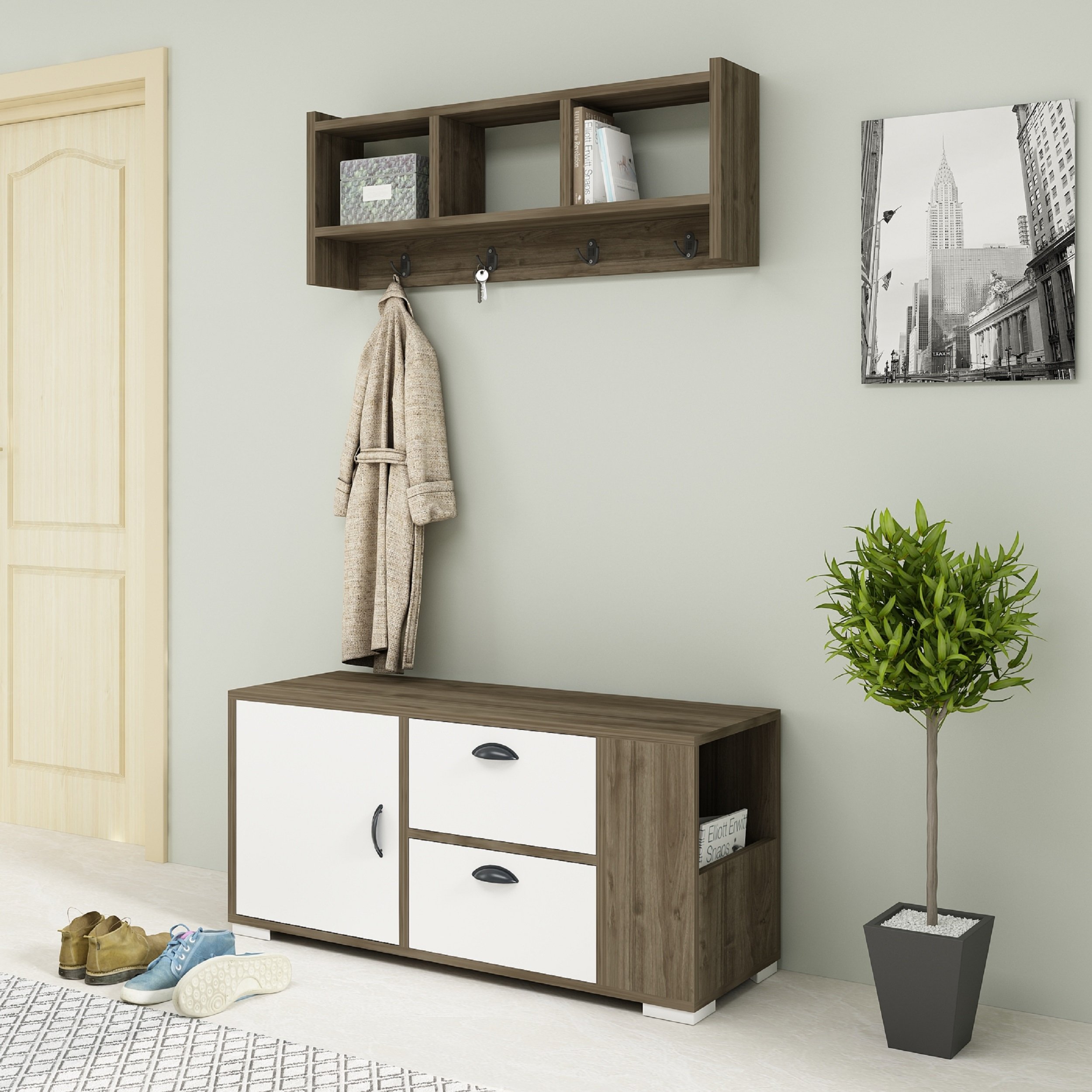 Walnut-White