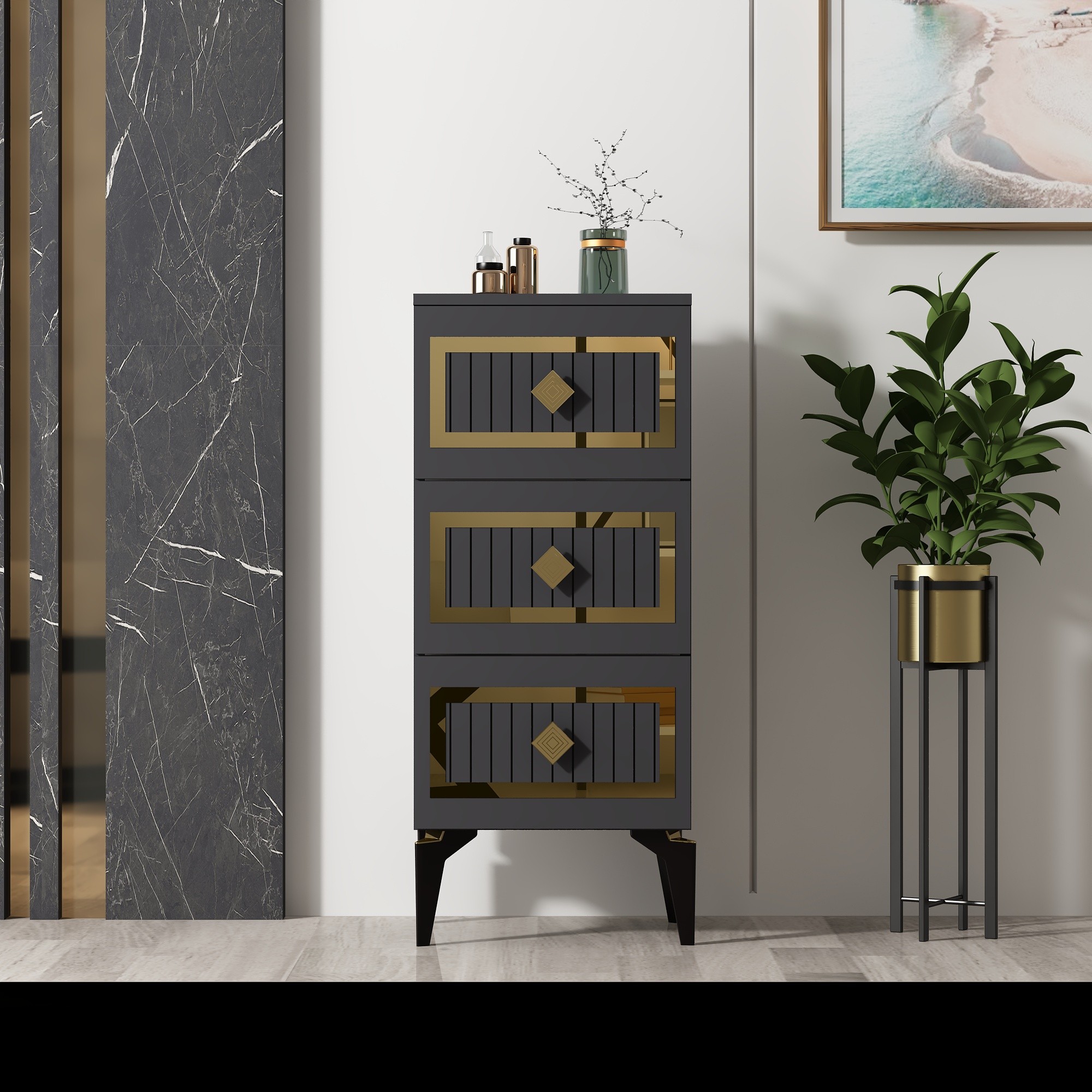 Gold-Anthracite