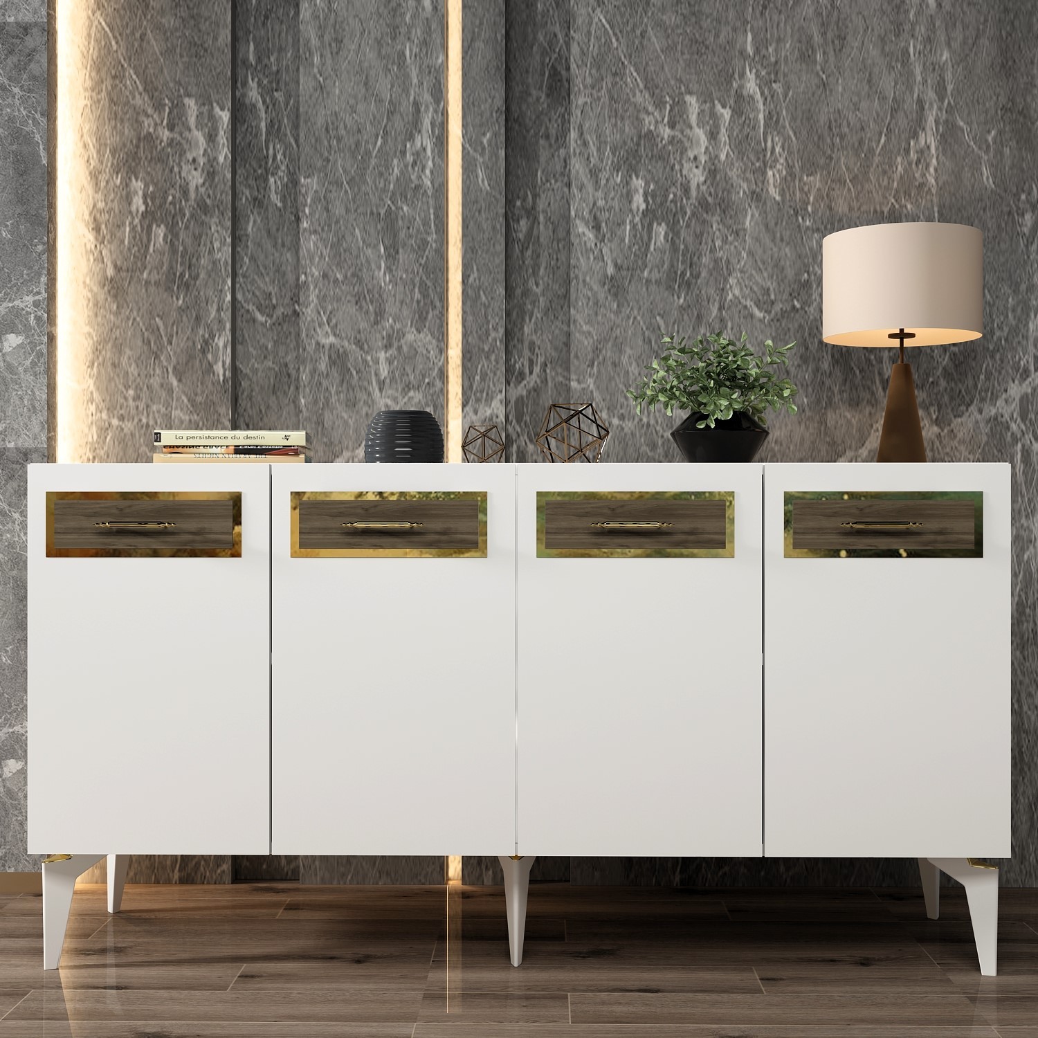 Gold-White