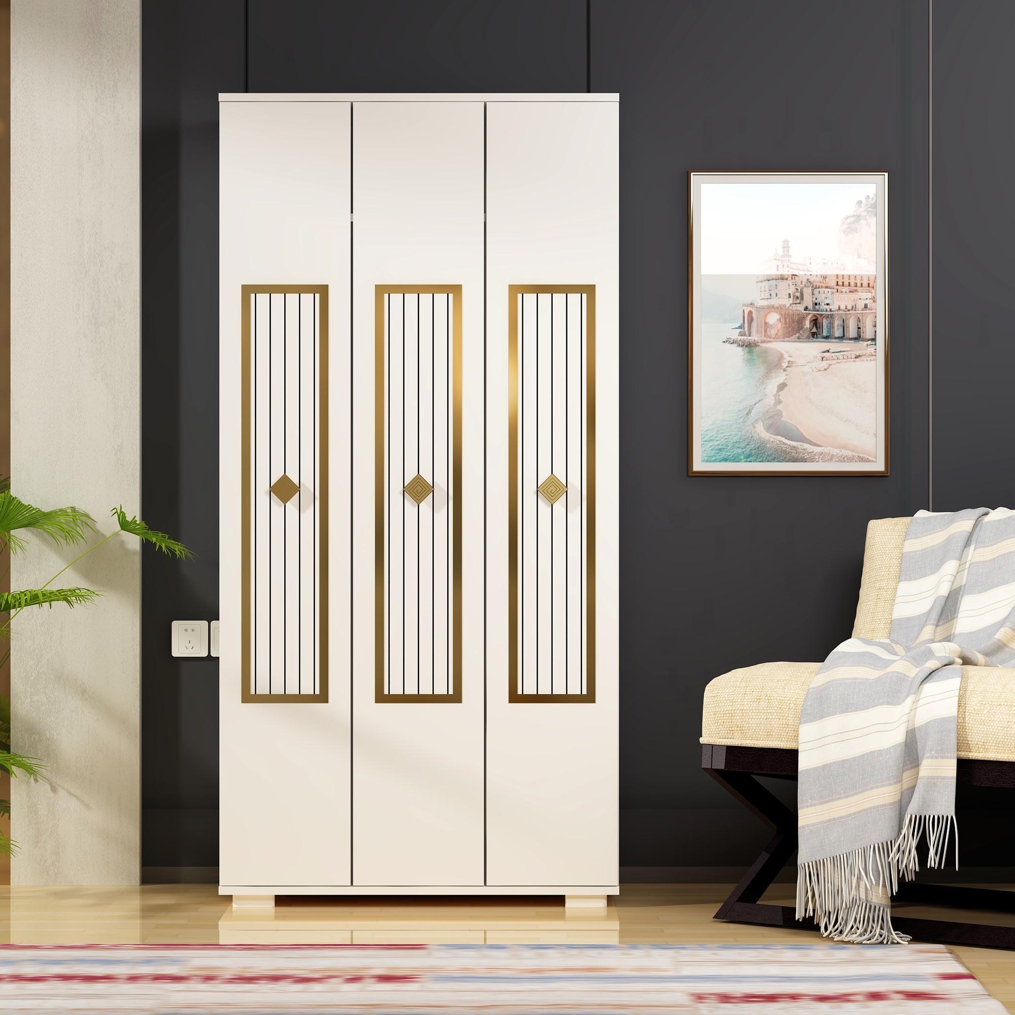 Gold-White