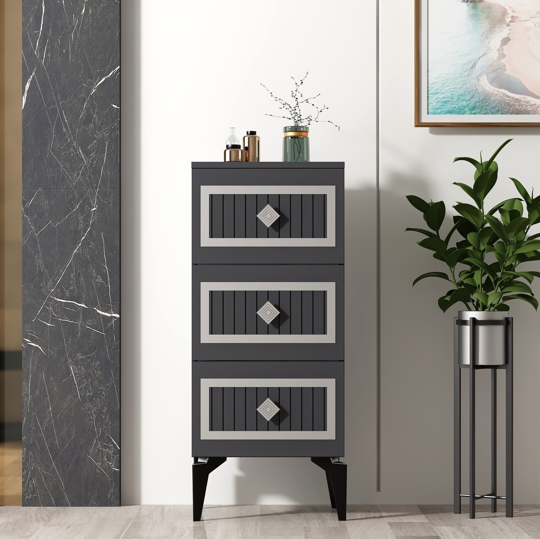 Silver-Anthracite
